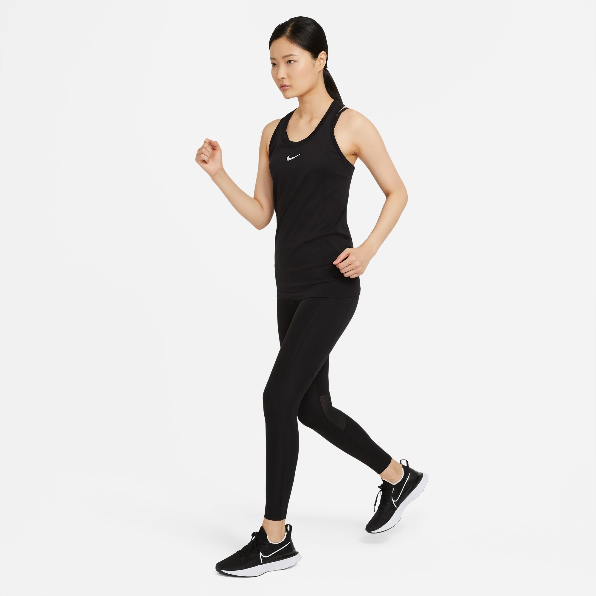 Nike Pro Running Fast Tight XS 34 Leggings Laufhose Fitnesshose Schwarz  Taschen