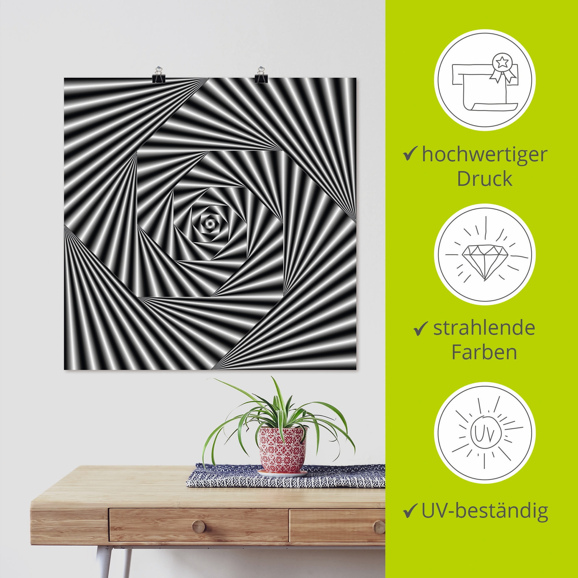 Artland Wandbild »Studie Nr. 4«, Muster, (1 St.), als Poster, Wandaufkleber in verschied. Grössen