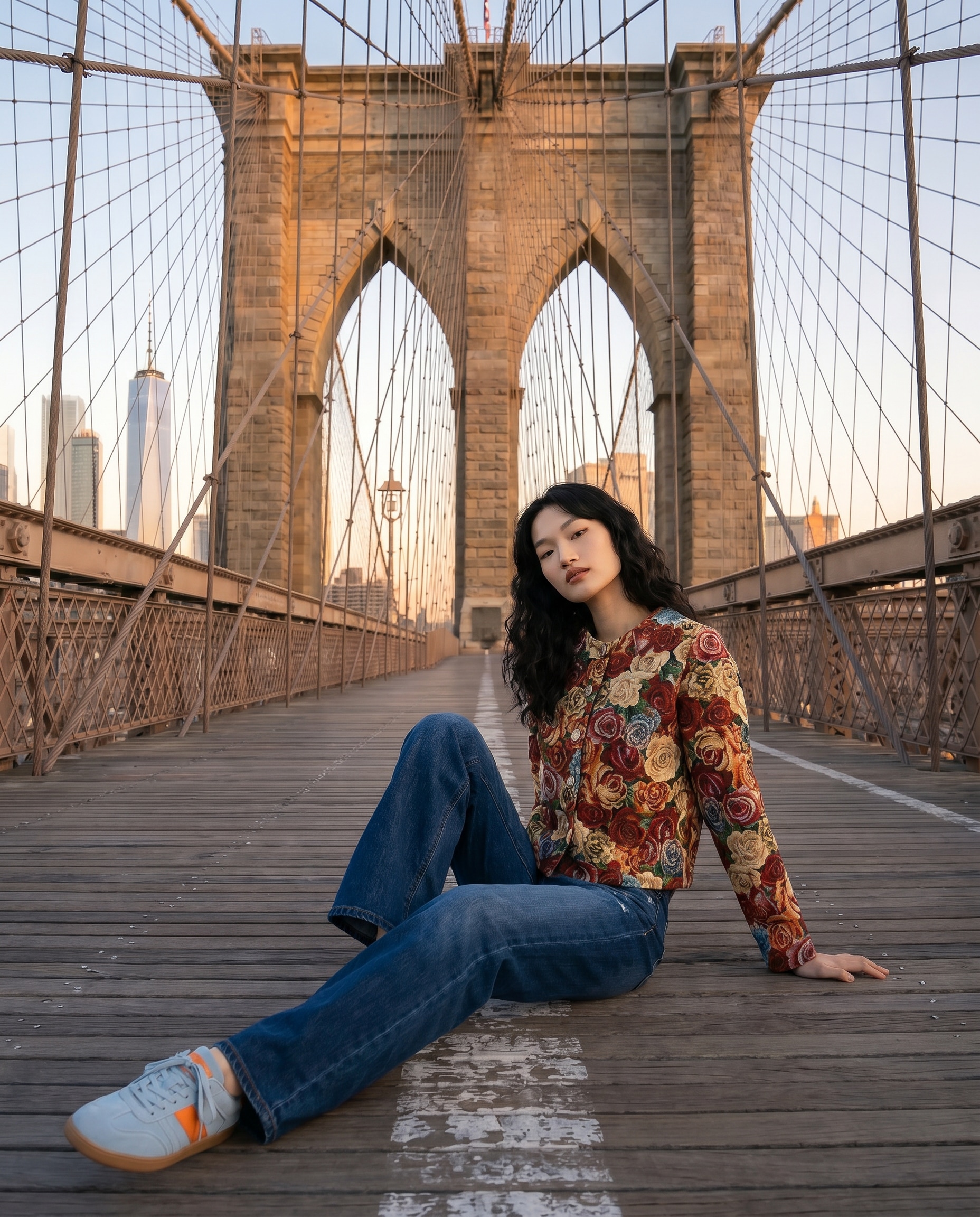 Aniston CASUAL Straight-Jeans mit trendig weitem Bein