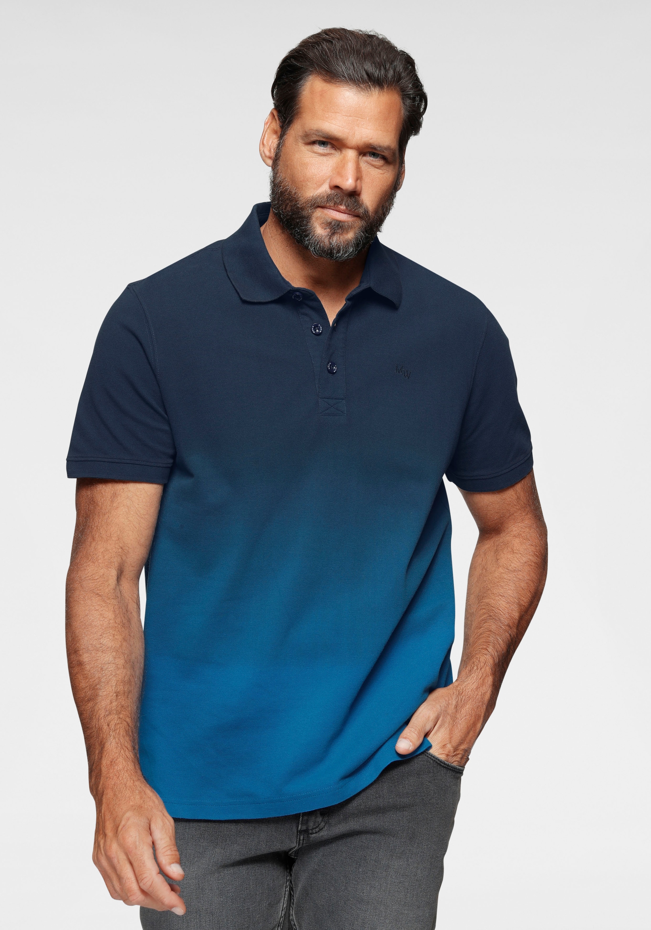Poloshirt, Man\'s auf mit Farbverlauf versandkostenfrei World