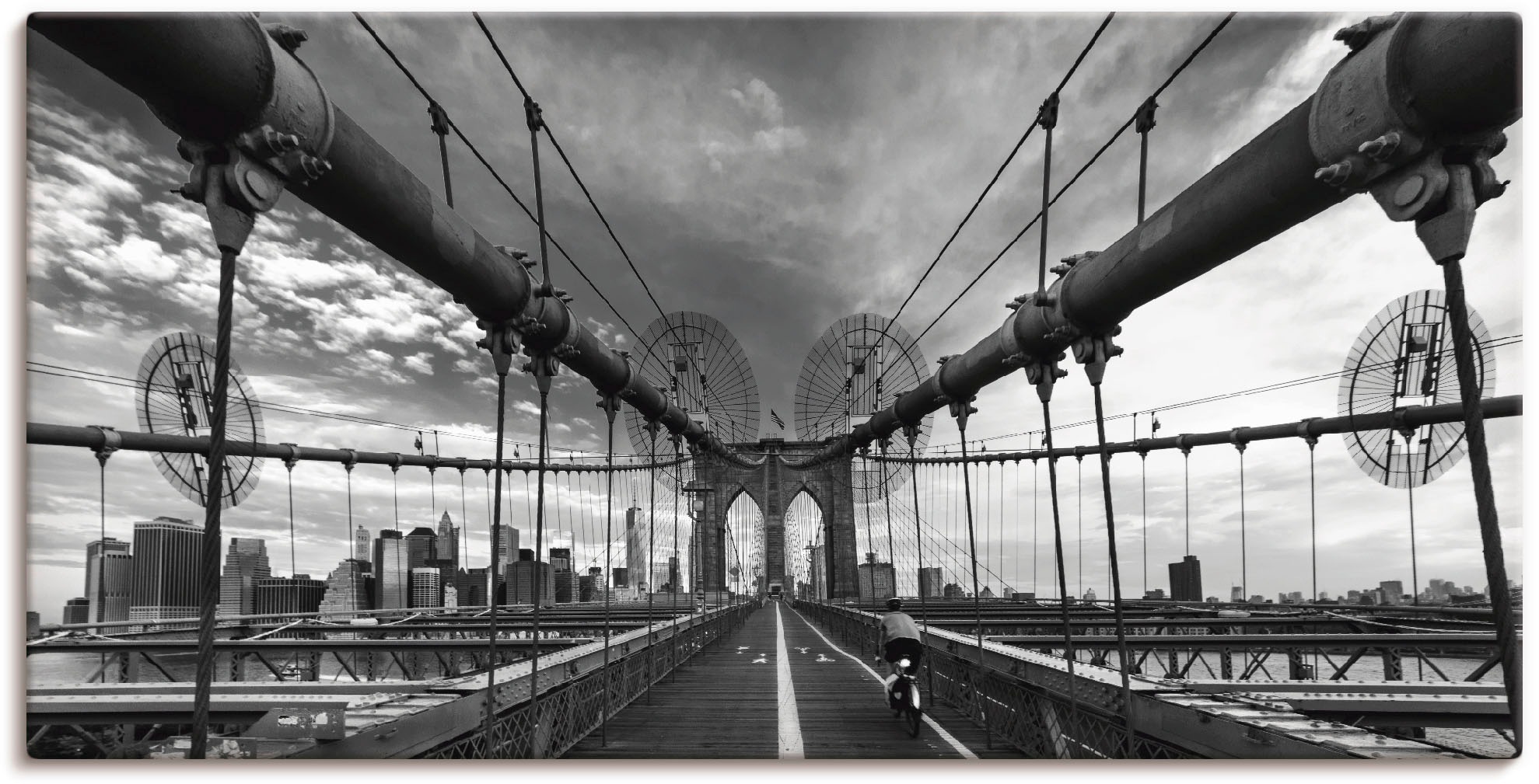 Image of Artland Wandbild »Brooklyn Bridge New York III«, Brücken, (1 St.), in vielen Grössen & Produktarten -Leinwandbild, Poster, Wandaufkleber / Wandtattoo auch für Badezimmer geeignet bei Ackermann Versand Schweiz