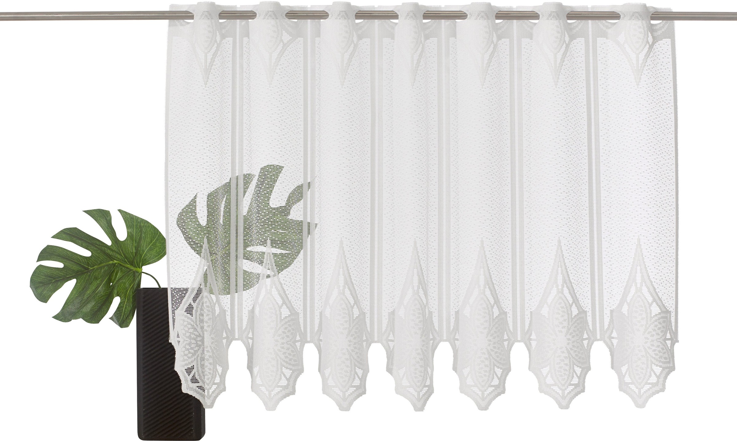 Image of VHG Scheibengardine »Johanna«, (1 St.), Stablöcher, florales Design, Jacquard bei Ackermann Versand Schweiz