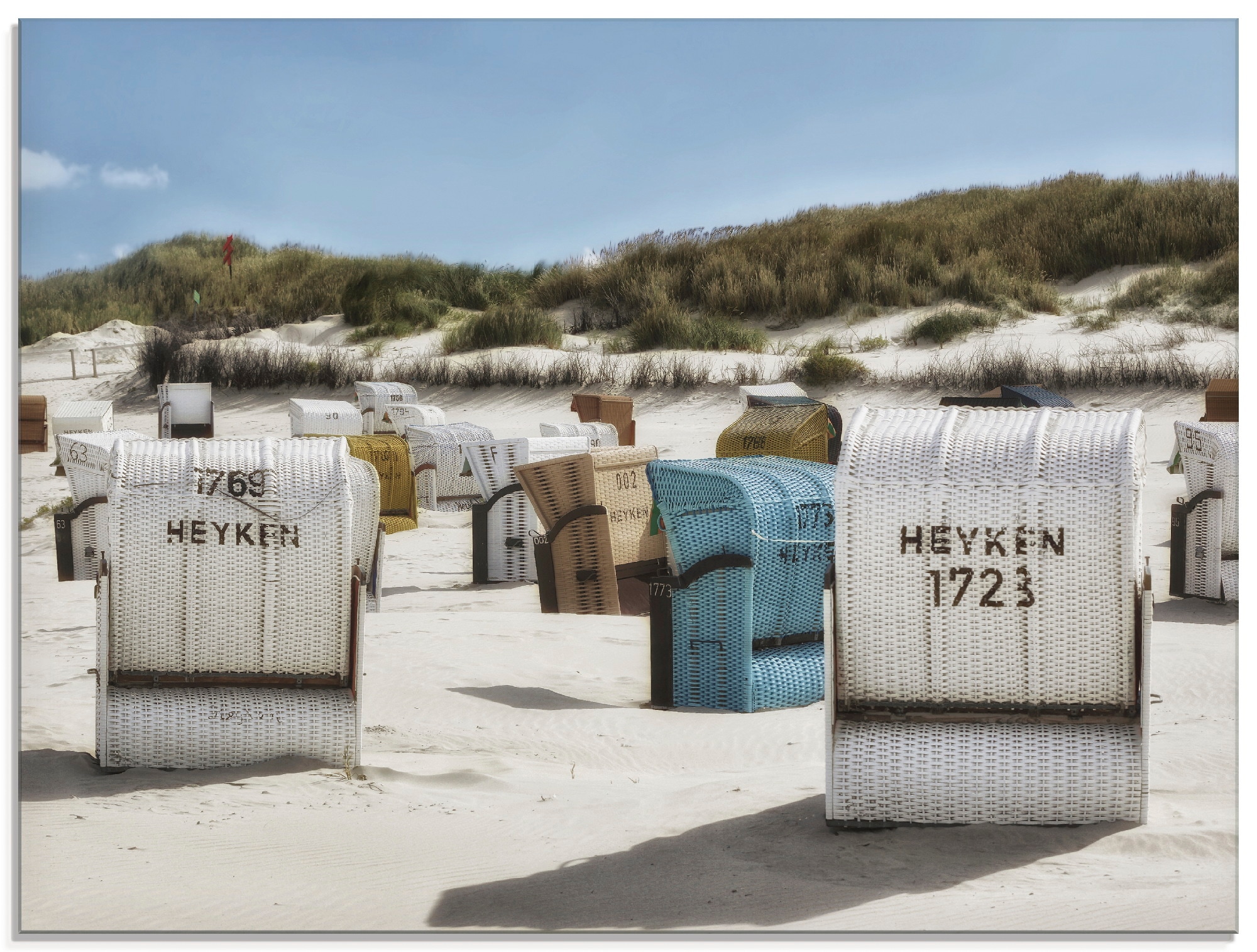 Image of Artland Glasbild "Ein Tag am Meer" Strand 1 Stk. tlg. in verschiedenen Grössen