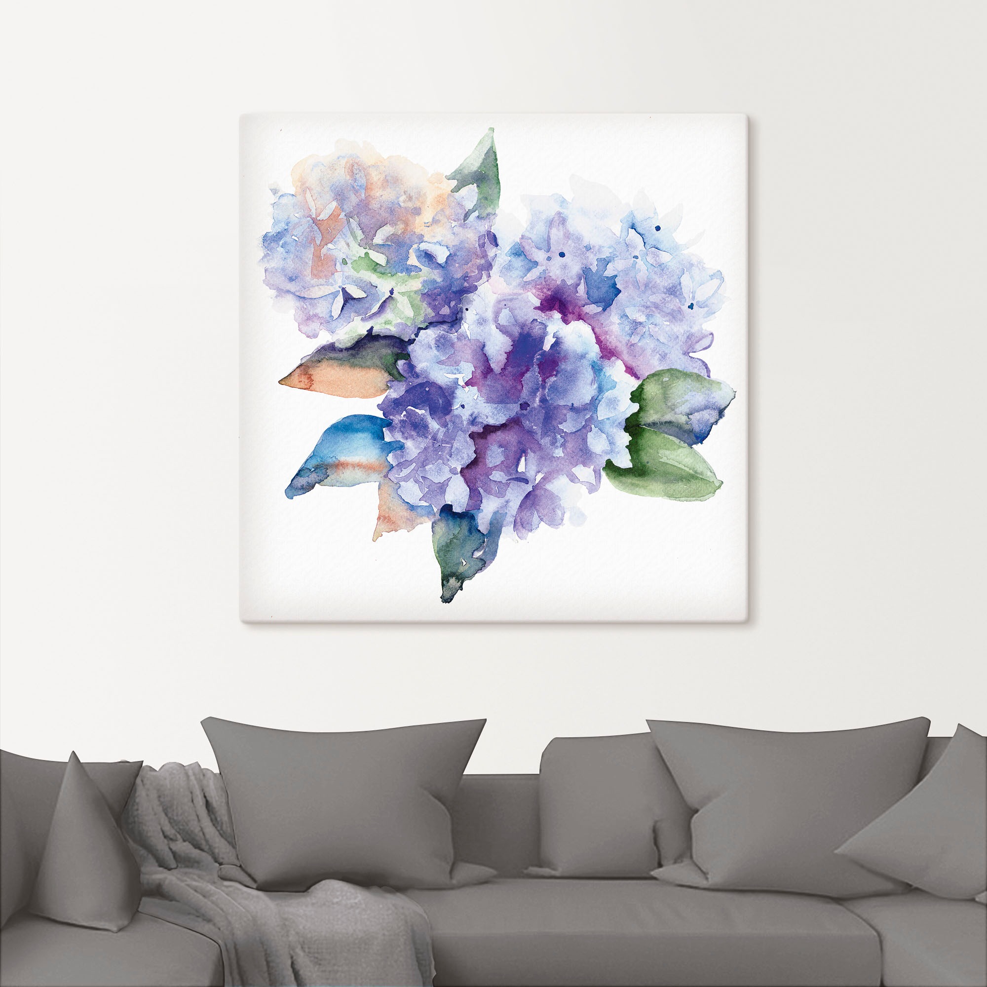 Artland Wandbild »Hortensien«, Blumen, (1 St.), als Leinwandbild, Poster in verschied. Grössen