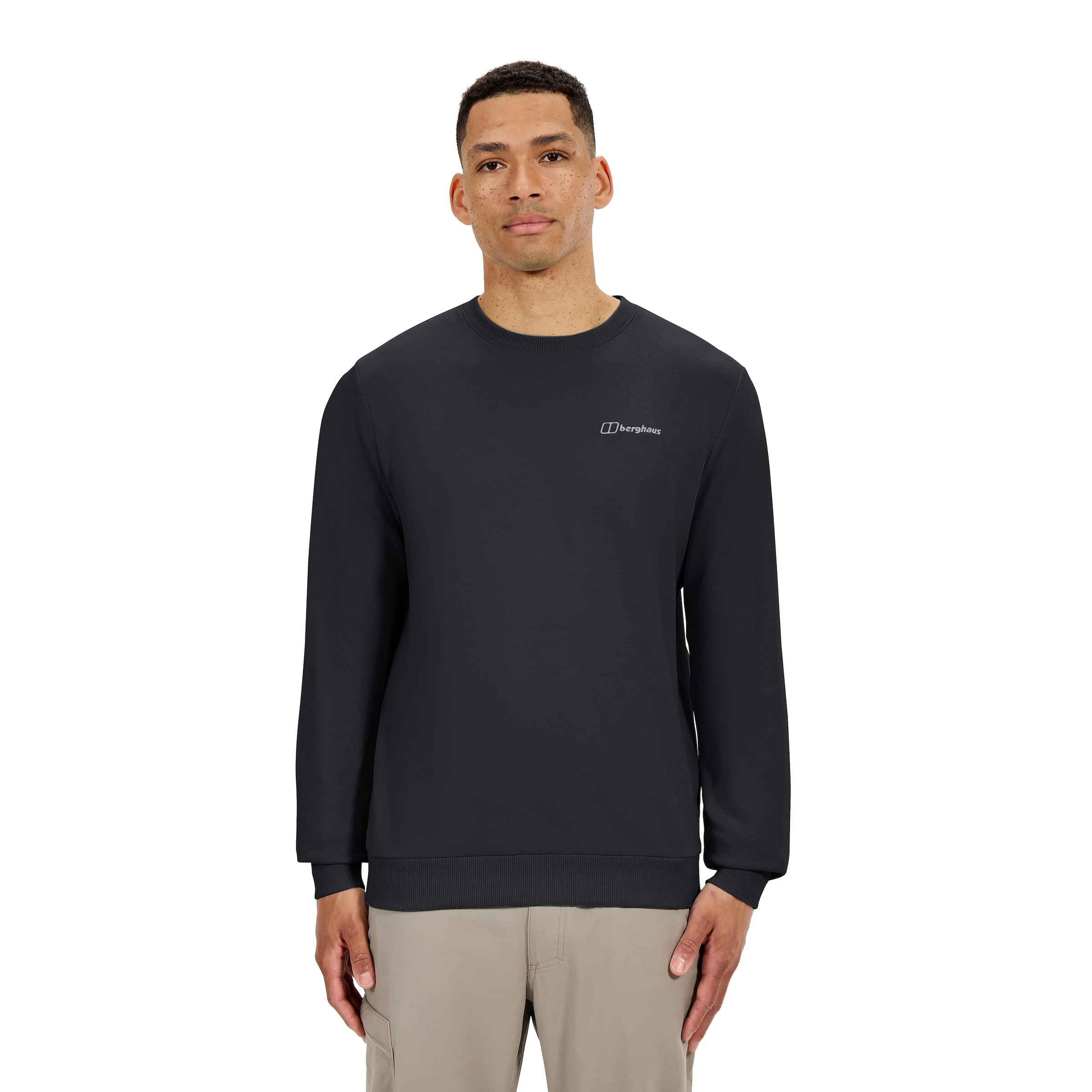 Image of Berghaus Longsleeve "M LOGO CREW LIGHT" superwarme Schicht, sportlicher Stil, Rundhalsausschnitt