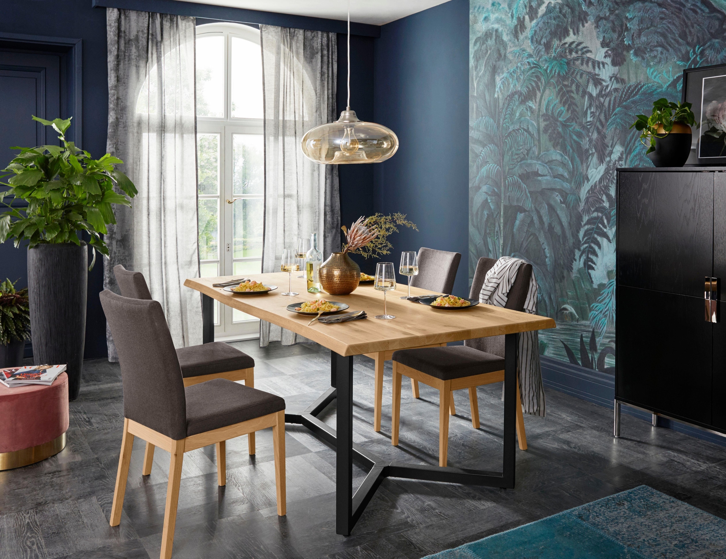 Home affaire Stuhl »Dendres«, (Set), 2 St., Feinstruktur