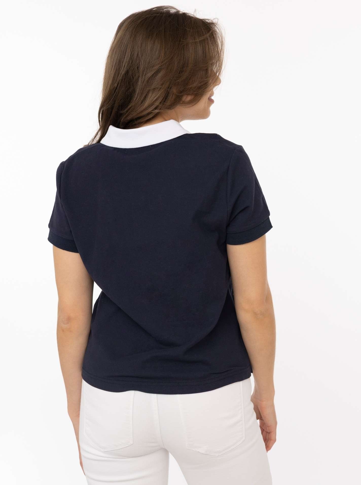 Zwillingsherz Polo »Maritim« kontrastierende Polokragen mit Knopfleiste, Brustlogo mit Anker
