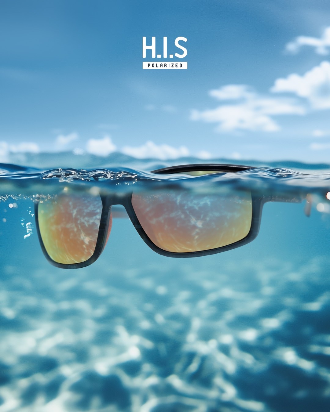 H.I.S Lunettes de soleil »mit hochwertigen, blauverspiegelt polarisierende Gläser« 3 cuis Monture pleine bordure, forme ovale, pour ELLE et LUI