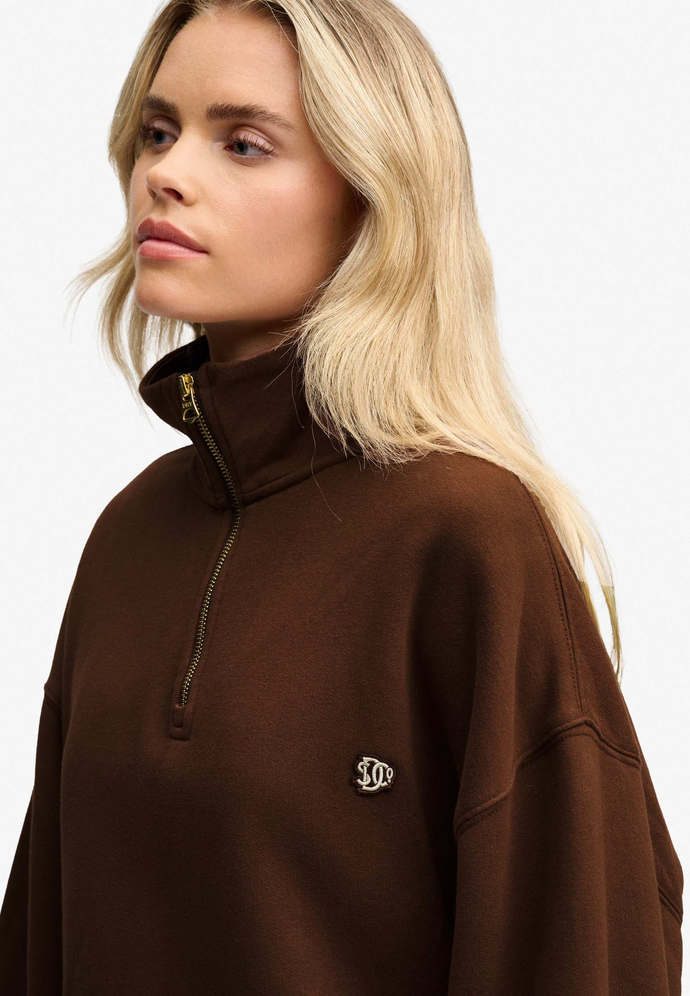Superdry Sweatshirt »MONOGRAM HALF ZIP SWEAT«, Baumwollmischung, relaxed fit
