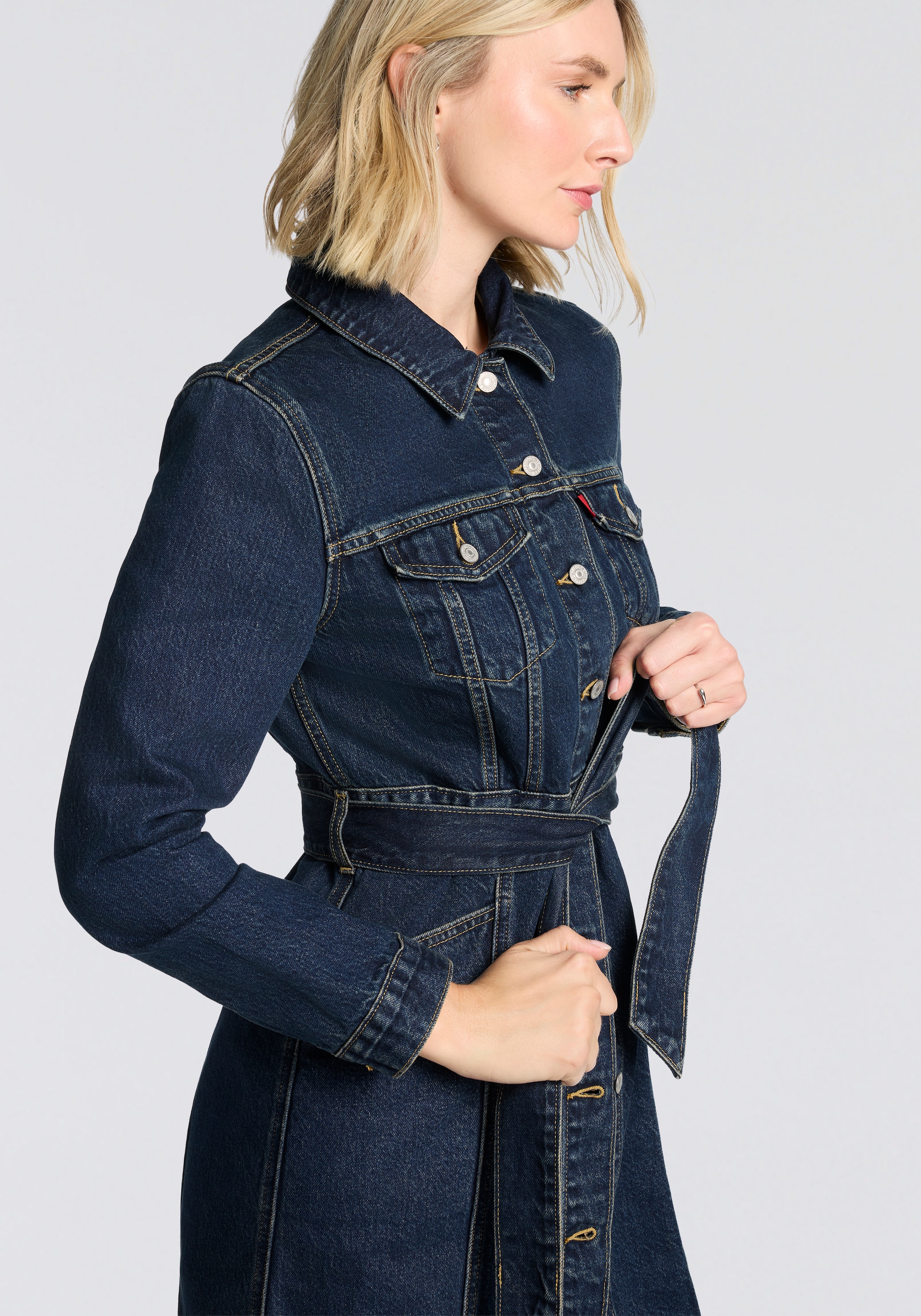 Levi's® Langmantel »MOB WIFE TRUCKER«, Kragenbesatz abnehmbar
