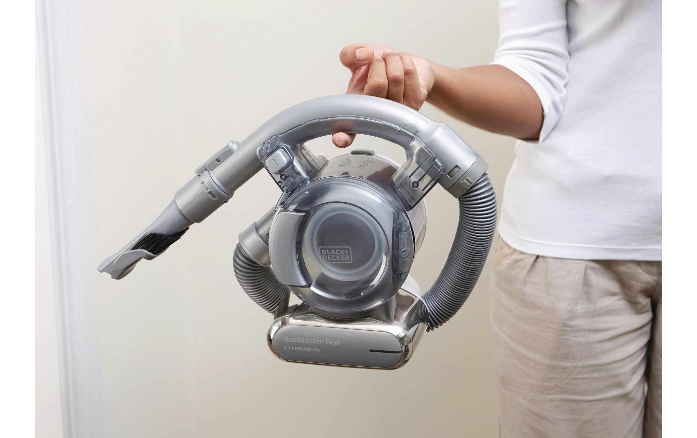 Black + Decker Akku-Handstaubsauger »Dustbuster Flexi Silberfarben«