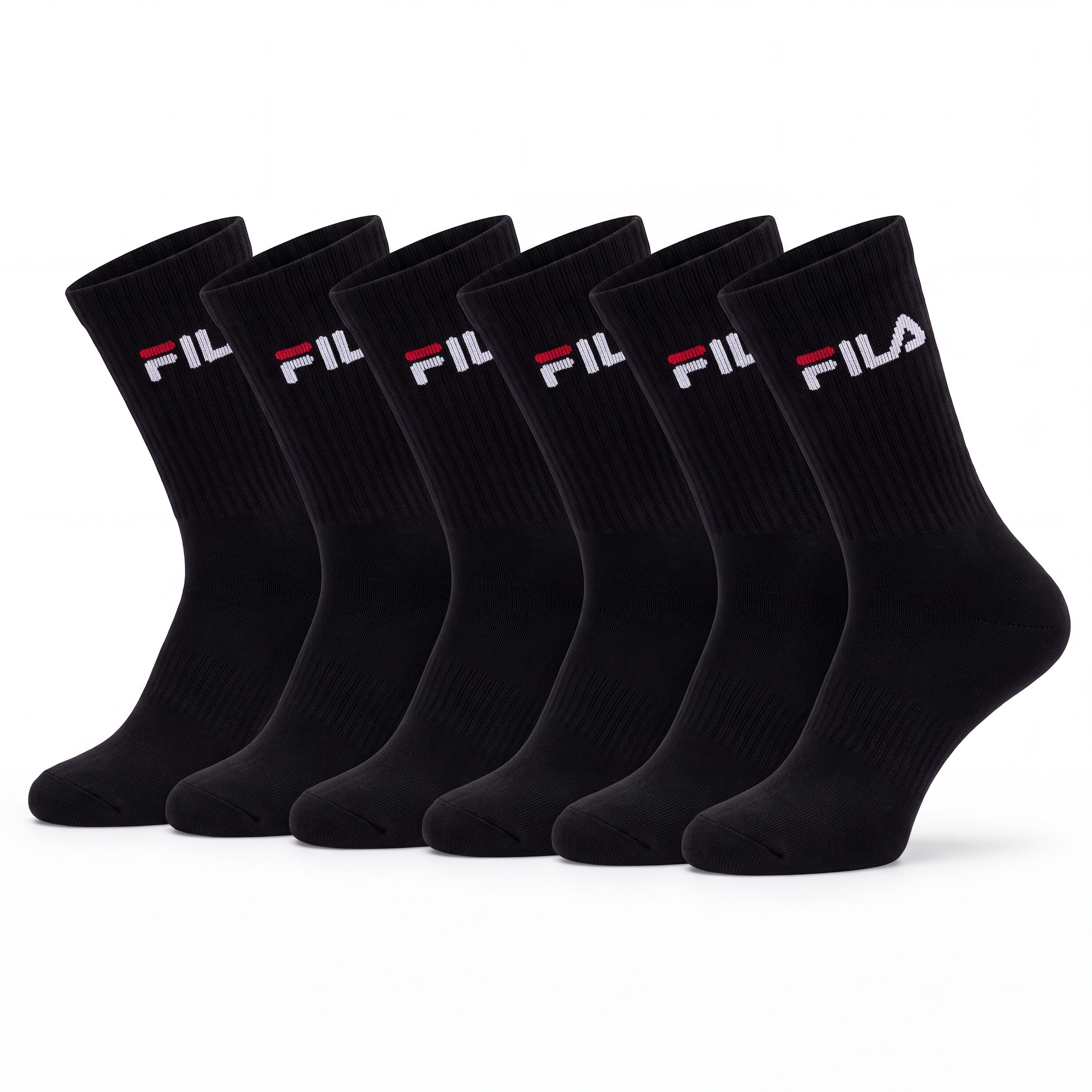 Fila Tennissocken »UNISEX CREW TENNIS FULL TERRY SOCKS« 6 Paar,  Sportsocken, flache Zehennaht