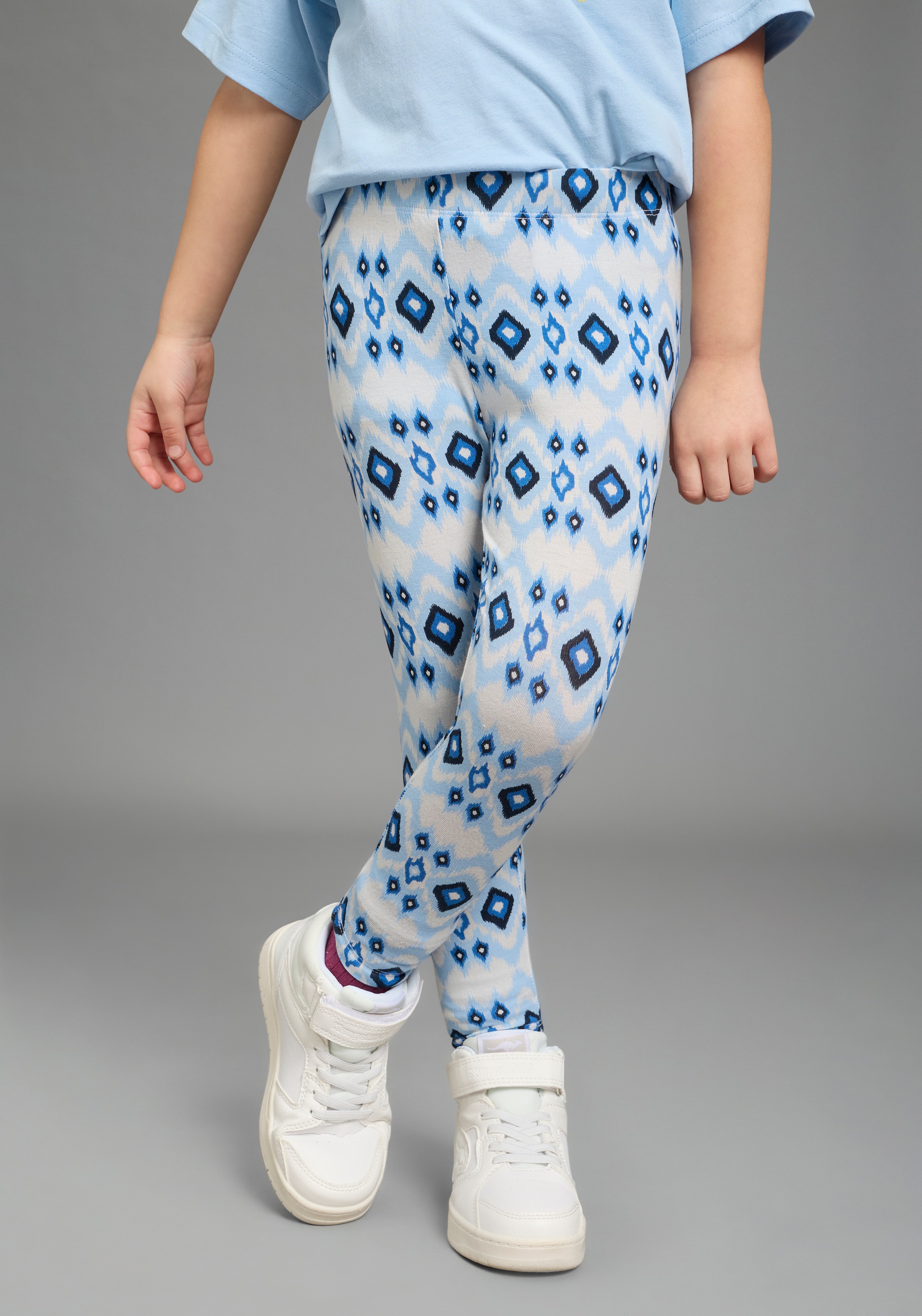 Image of KangaROOS Leggings "Kangaroos 2er Pack Leggings für kleine Mädchen" schmale Passform, normale Leibhöhe, mit innenliegendem Gummizug