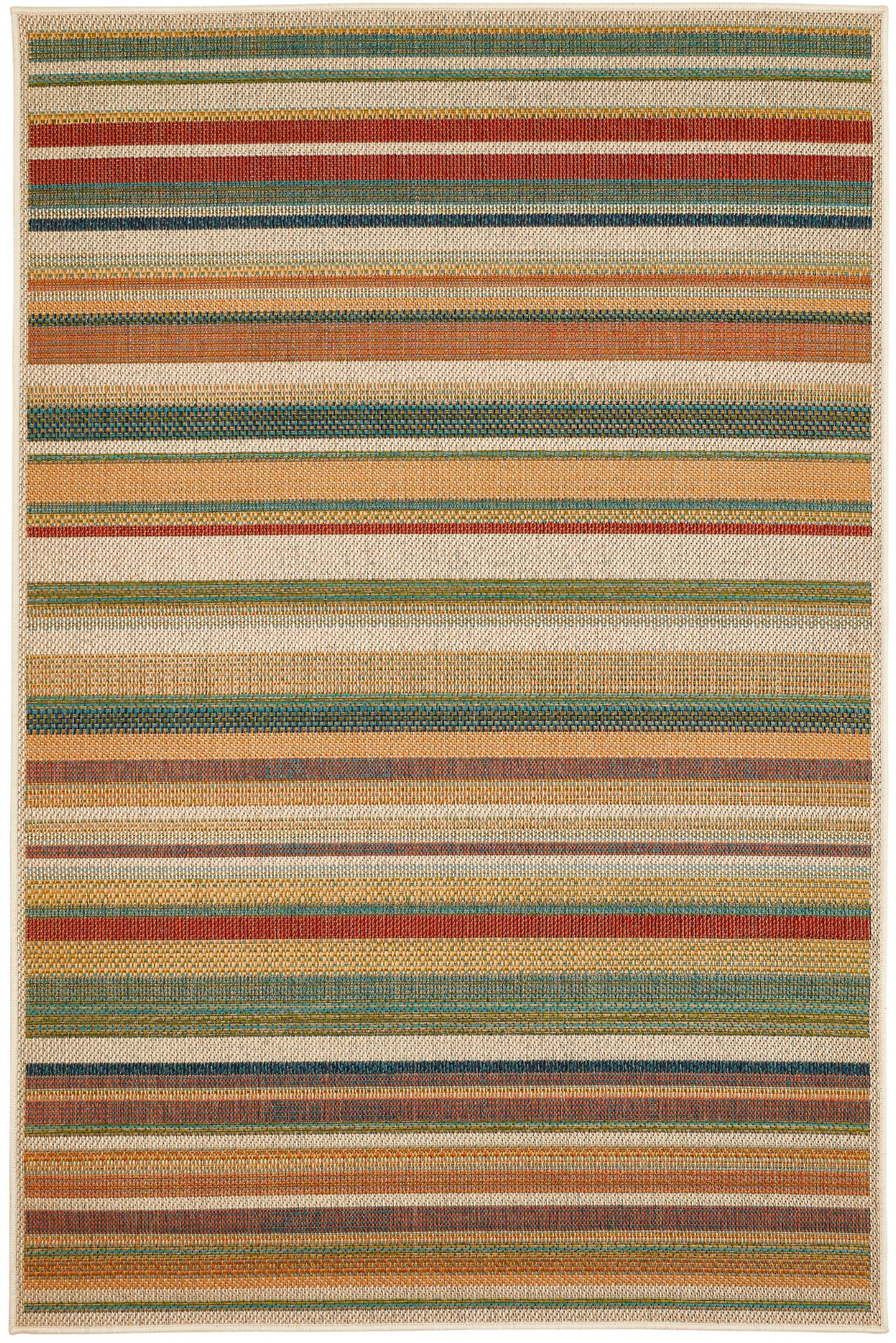 Image of Andiamo Teppich "Sedona Streifen" rechteckig 5 mm Höhe Flachgewebe, gestreift, In- und Outdoor geeignet