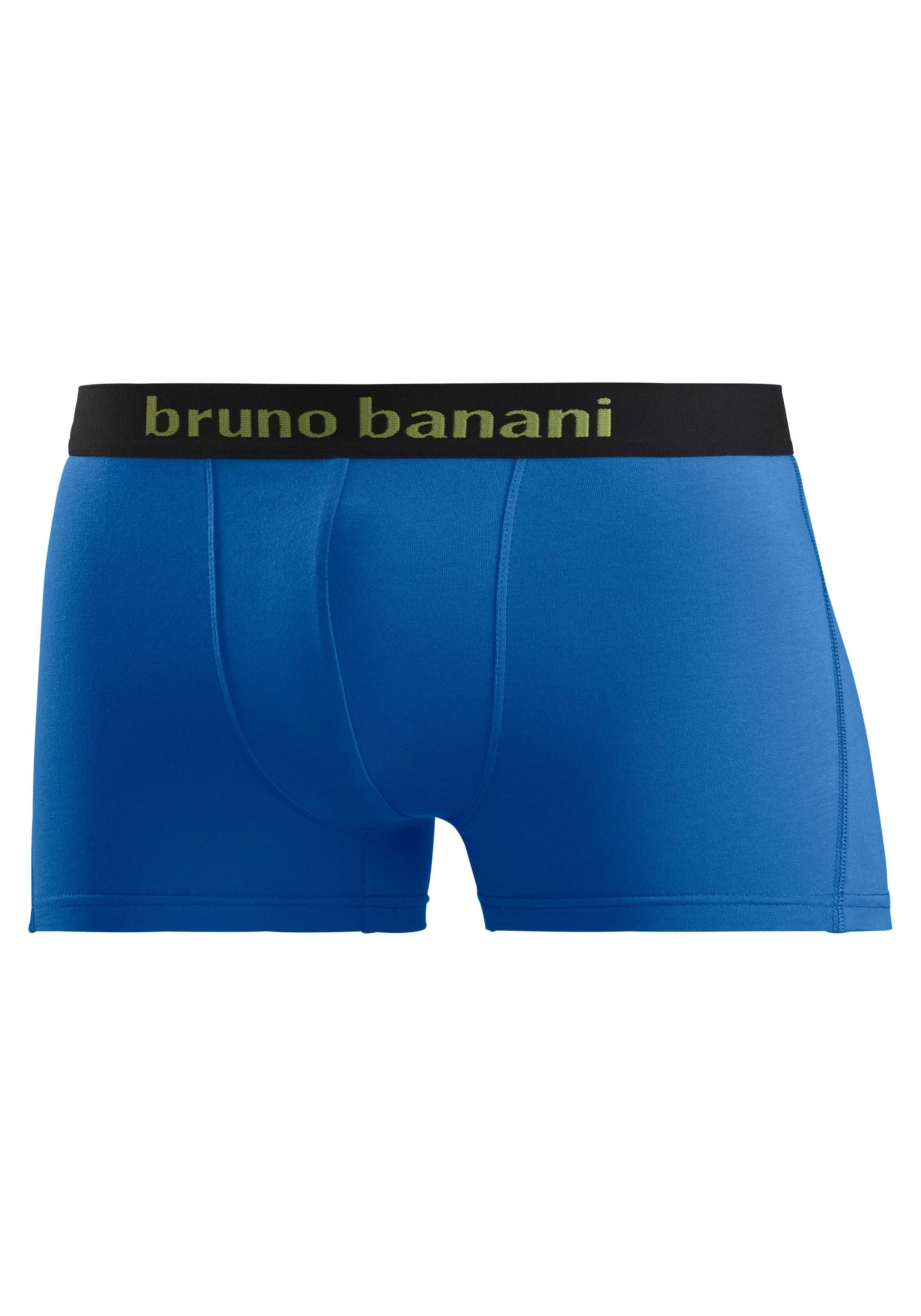 Bruno Banani Boxer »Boxershorts für Herren«, (Packung, 4 St.), mit farbigen Marken-Schriftzug am Bündchen