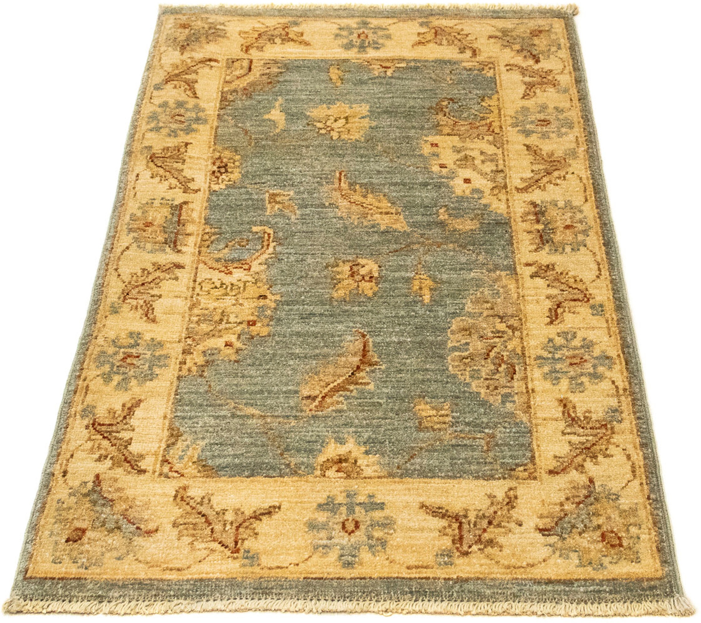 Image of morgenland Orientteppich »Ziegler - 93 x 58 cm - hellblau«, rechteckig, 6 mm Höhe, Wohnzimmer, Handgeknüpft, Einzelstück mit Zertifikat bei Ackermann Versand Schweiz