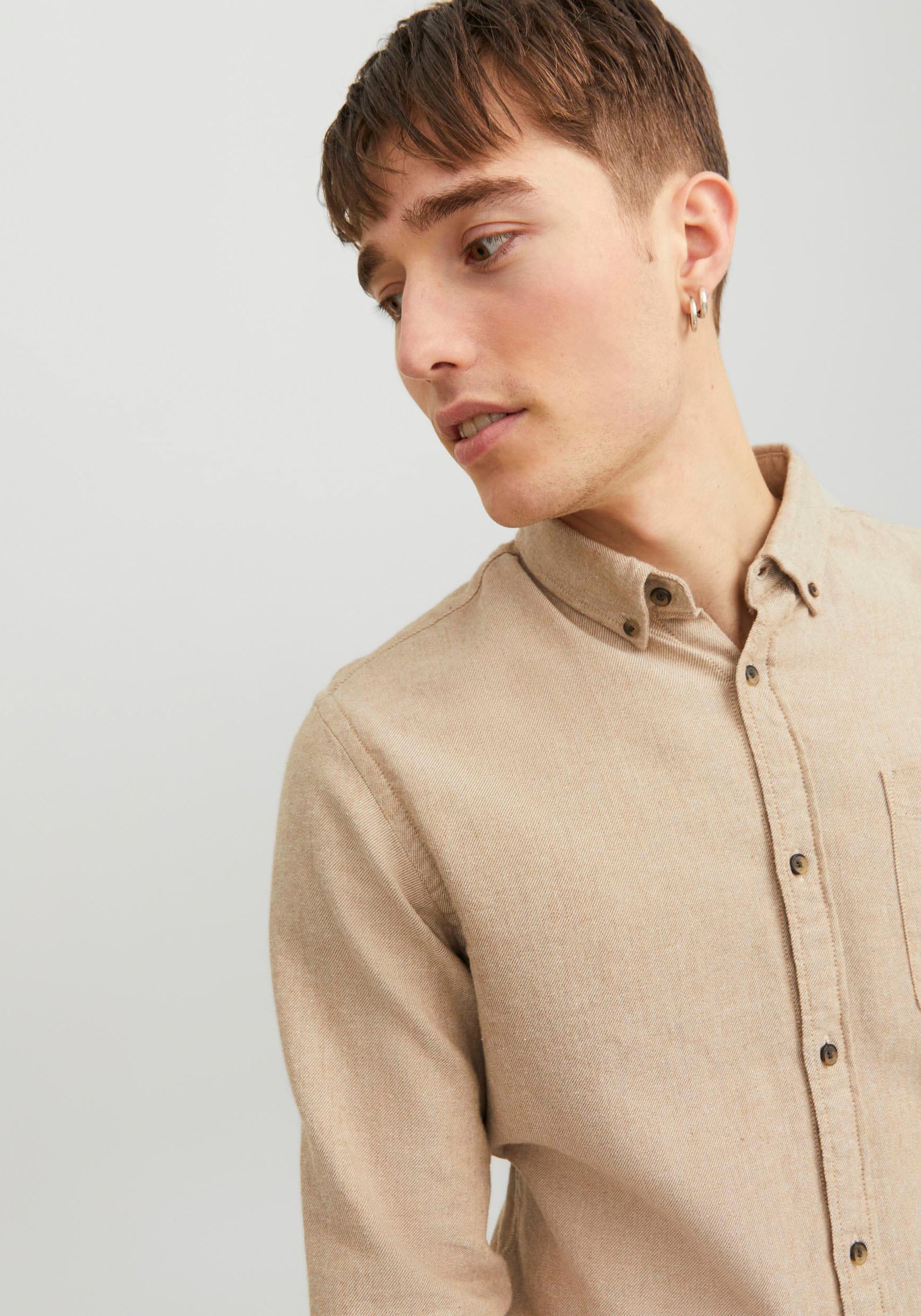Jack & Jones Langarmhemd »JJECLASSIC MELANGE SHIRT LS SN«