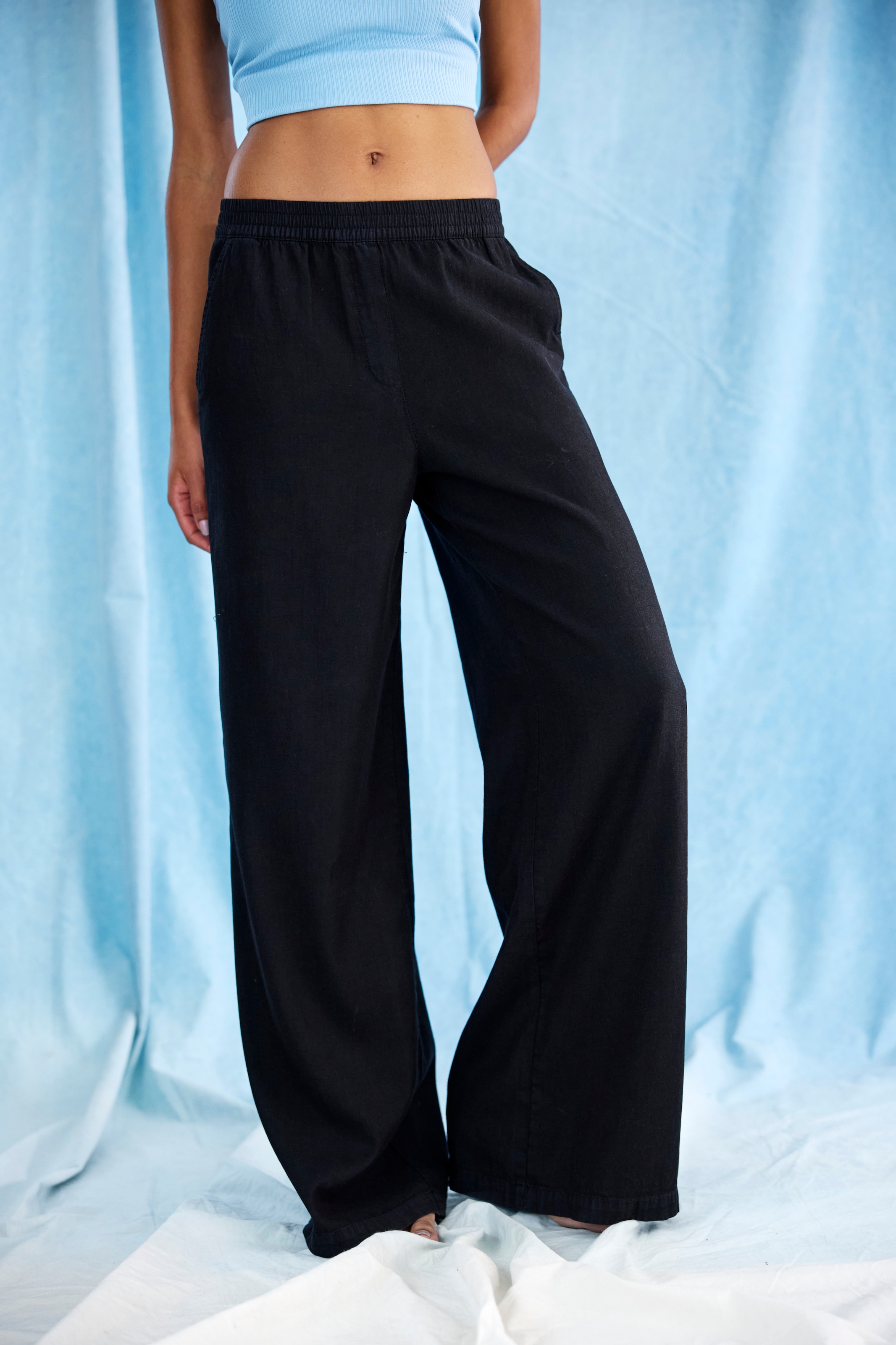 Image of H.I.S Schlupfhose weites Bein, in Denim Optik