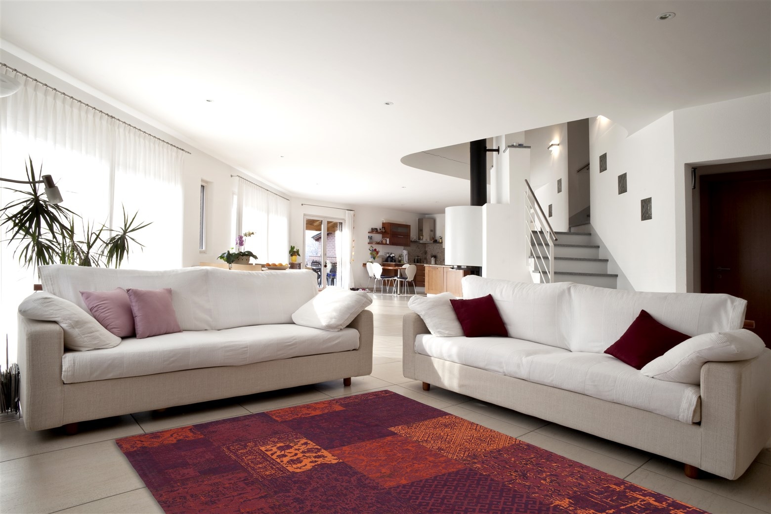 Image of Kayoom Teppich "Symphony 160" rechteckig 8 mm Höhe Flachgewebe, reine Baumwolle, Wohnzimmer