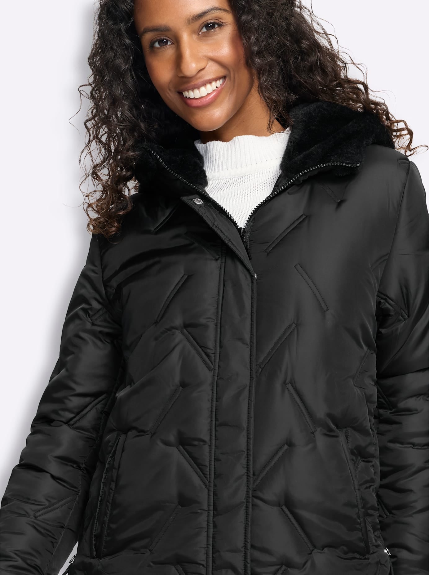 heine Langjacke mit Kapuze