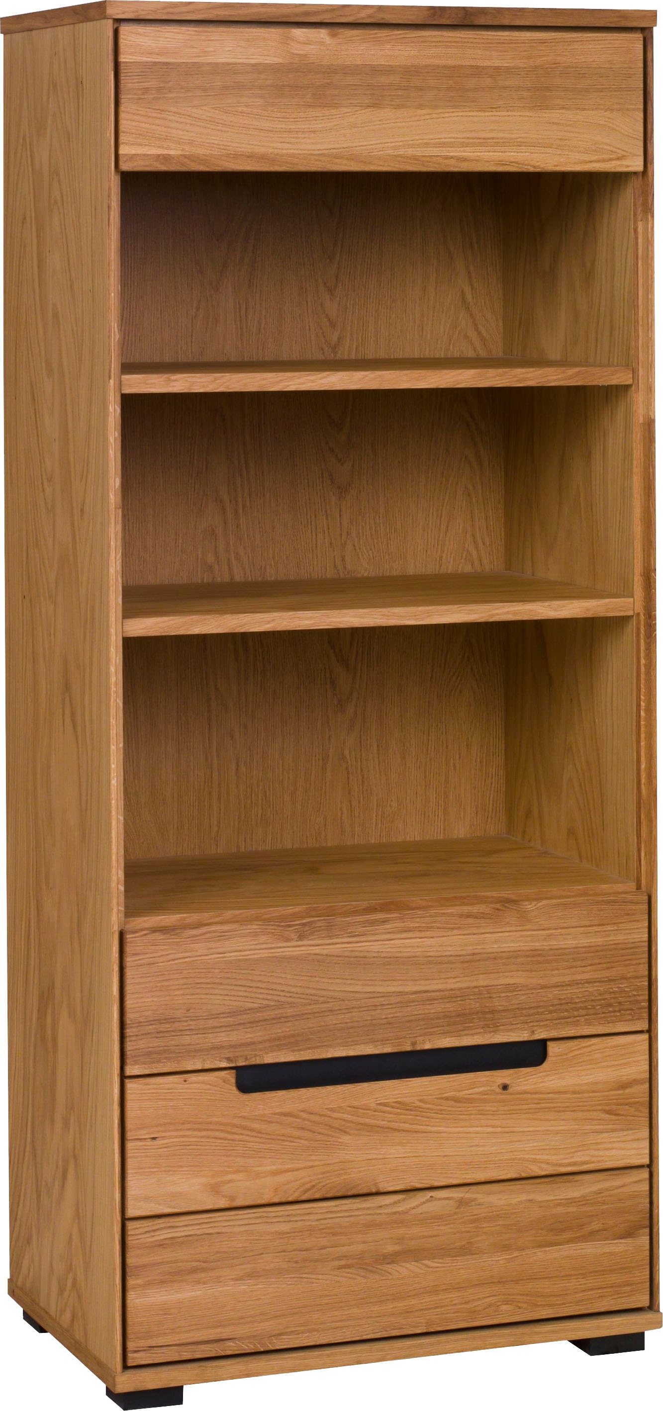 Image of Home affaire Vitrine "Vitrine LOLA B/T/H: 62,5/40,5/146,5cm" Eiche teilmassiv, Türen mit dampfer