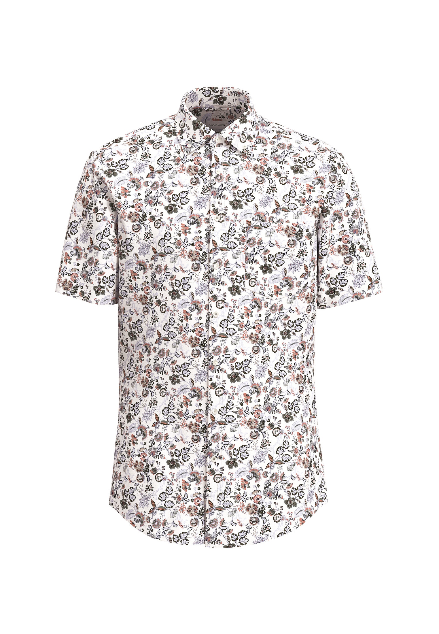 seidensticker Businesshemd »Regular« Regular 1/2 Button-Down-Kragen Druck