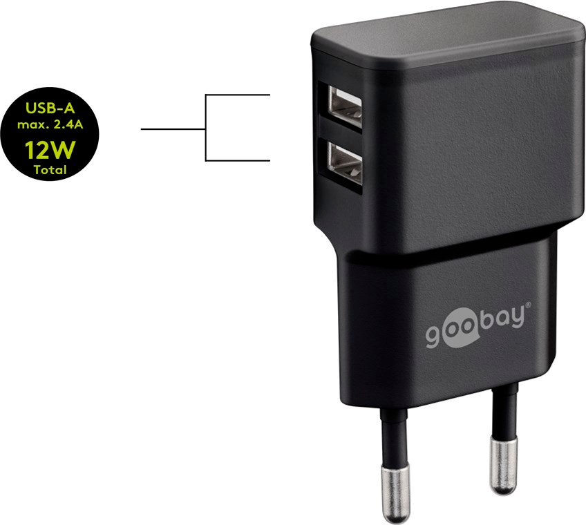 Goobay Chargeur de smartphone »Lightning Dual Ladeset«