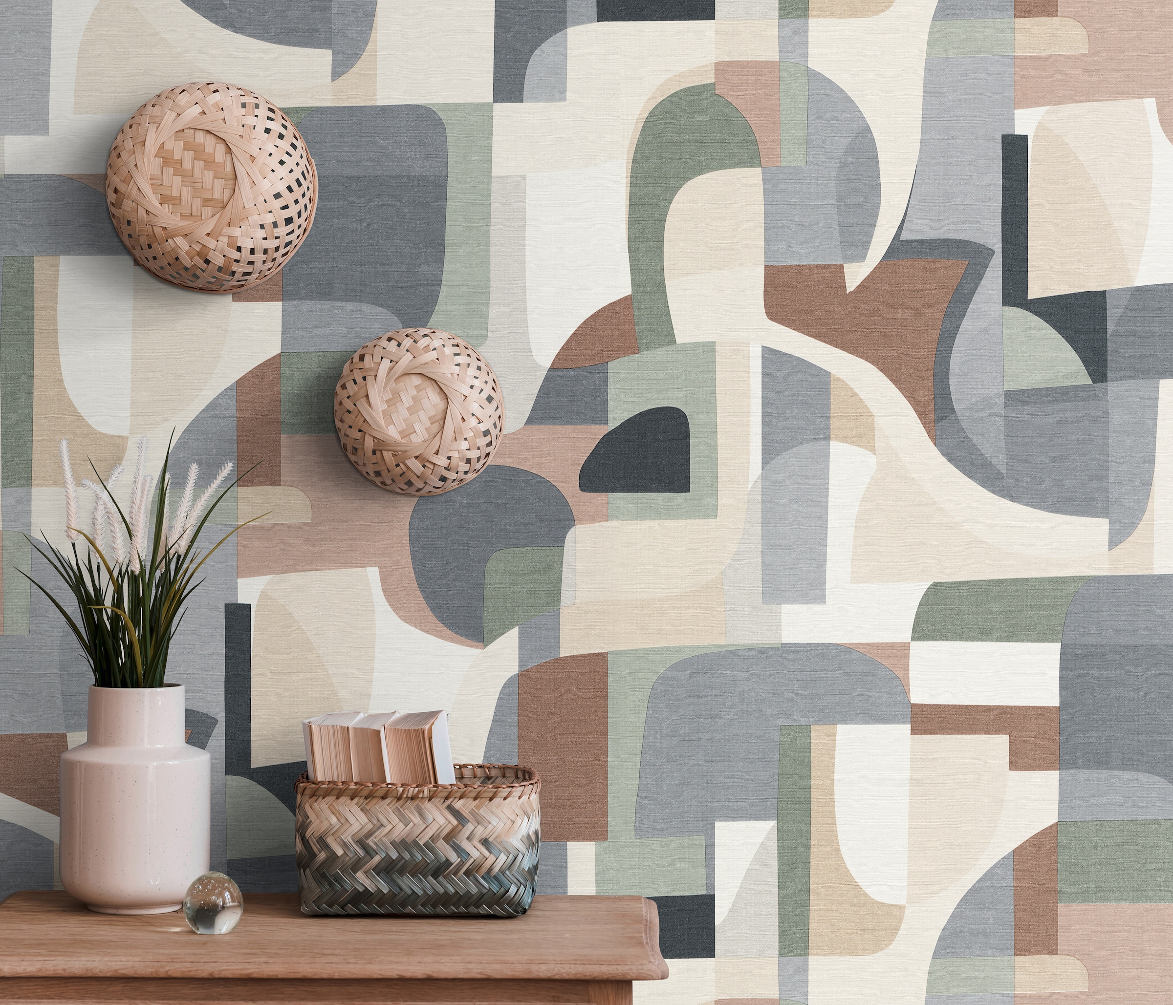 Erismann Vliestapete »Vliestapete FRAGMENT« Retro | abstrakt | geometrisch | kontrastfarbene Details | mehrfarbig leicht strukturiert Phthalate frei