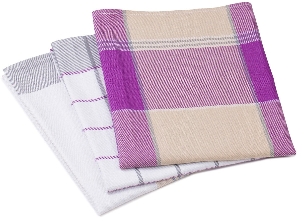 Gözze Geschirrtuch »Geschirrtücher, Des. 60058«, (Set, 3 tlg.), Mass: 50 x 70 cm, Set: 2x kariert und 1x gestreift