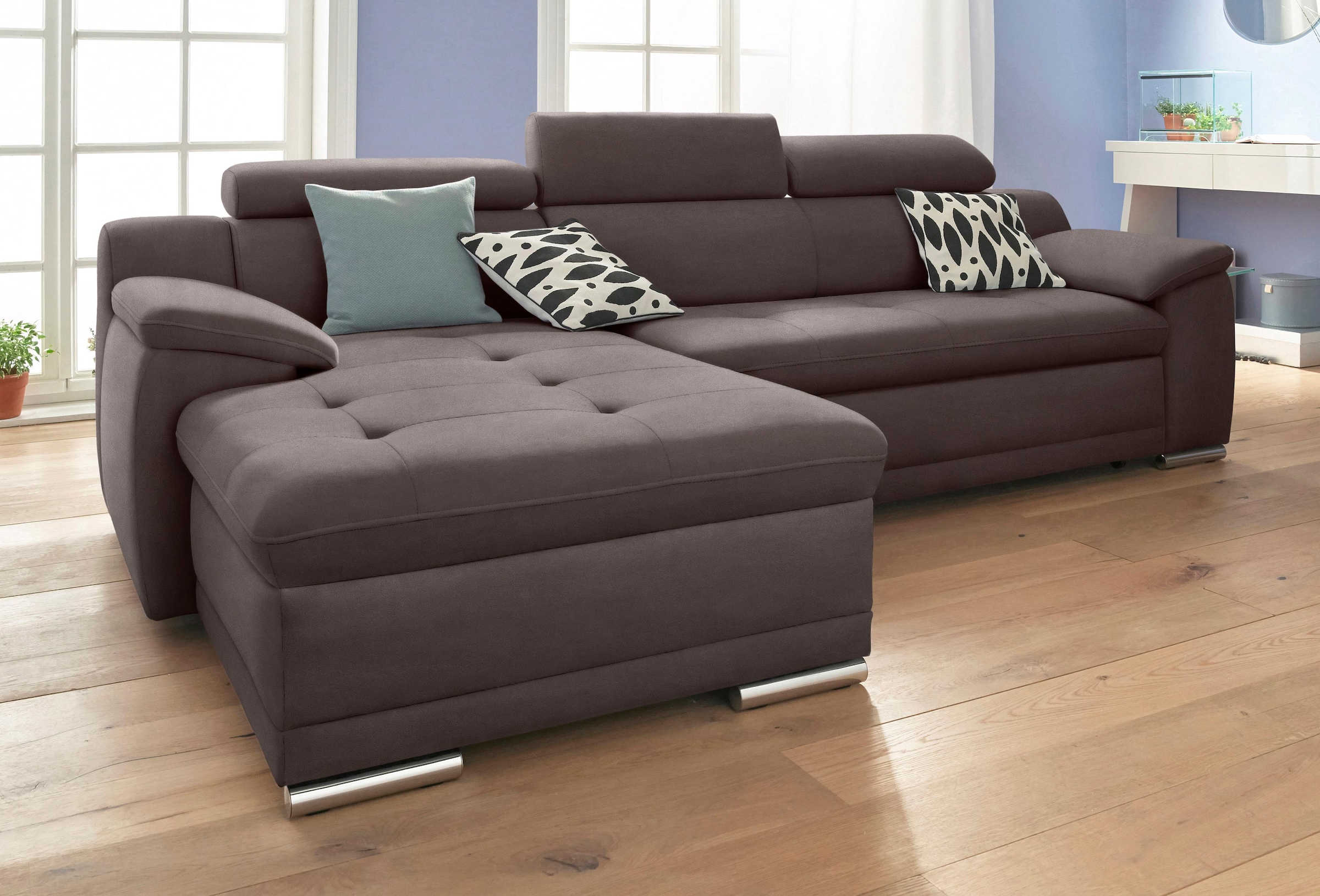 Image of sit&more Ecksofa "Top Andiamo L-Form" wahlweise mit Bettfunktion, inklusive Kopfteilverstellung