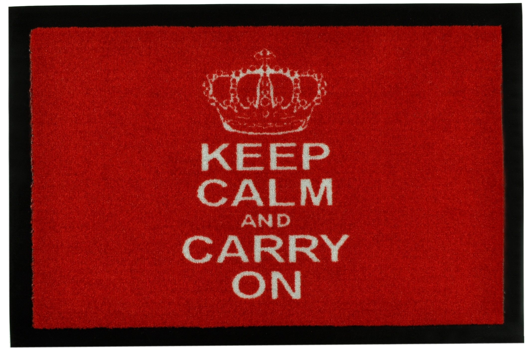 Image of HANSE Home Fussmatte »Keep Calm«, rechteckig, 7 mm Höhe, In- und Outdoor geeignet, mit Spruch, Schrift Design, Robust, Pflegeleicht, Rutschhemmend, Eingang bei Ackermann Versand Schweiz