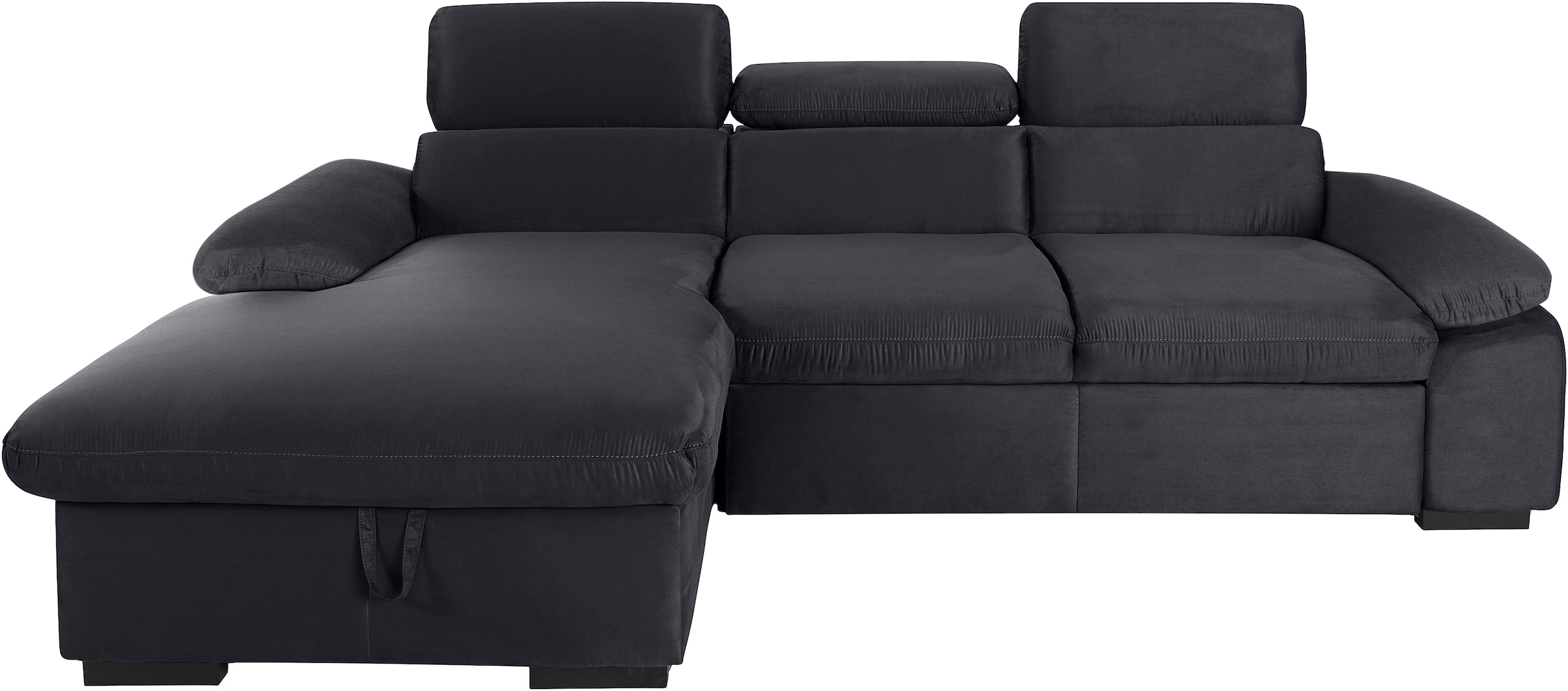 COTTA Ecksofa »Lola L-Form mit Kopfteilfunktion & Hocker« wahlweise mit Bettfunktion, Bettkasten & Armteilverstellung