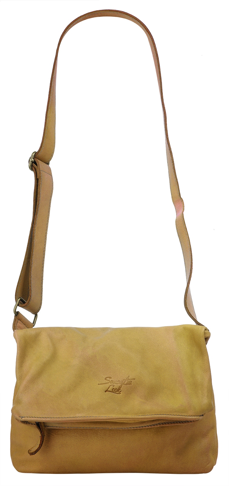 Samantha Look Umhängetasche echt Leder, Made in Italy