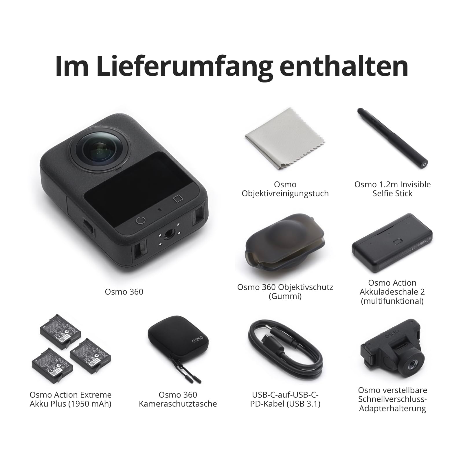 DJI Action-Cam »Osmo 360 Adventure Combo« 8K 360°-Kamera