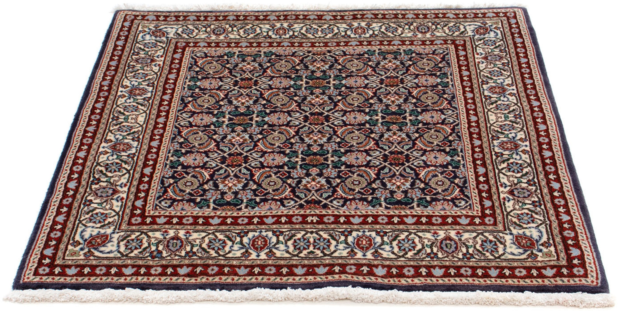 Image of morgenland Orientteppich »Perser - Classic quadratisch - 100 x 100 cm - dunkelblau«, quadratisch, 10 mm Höhe, Wohnzimmer, Handgeknüpft, Einzelstück mit Zertifikat bei Ackermann Versand Schweiz