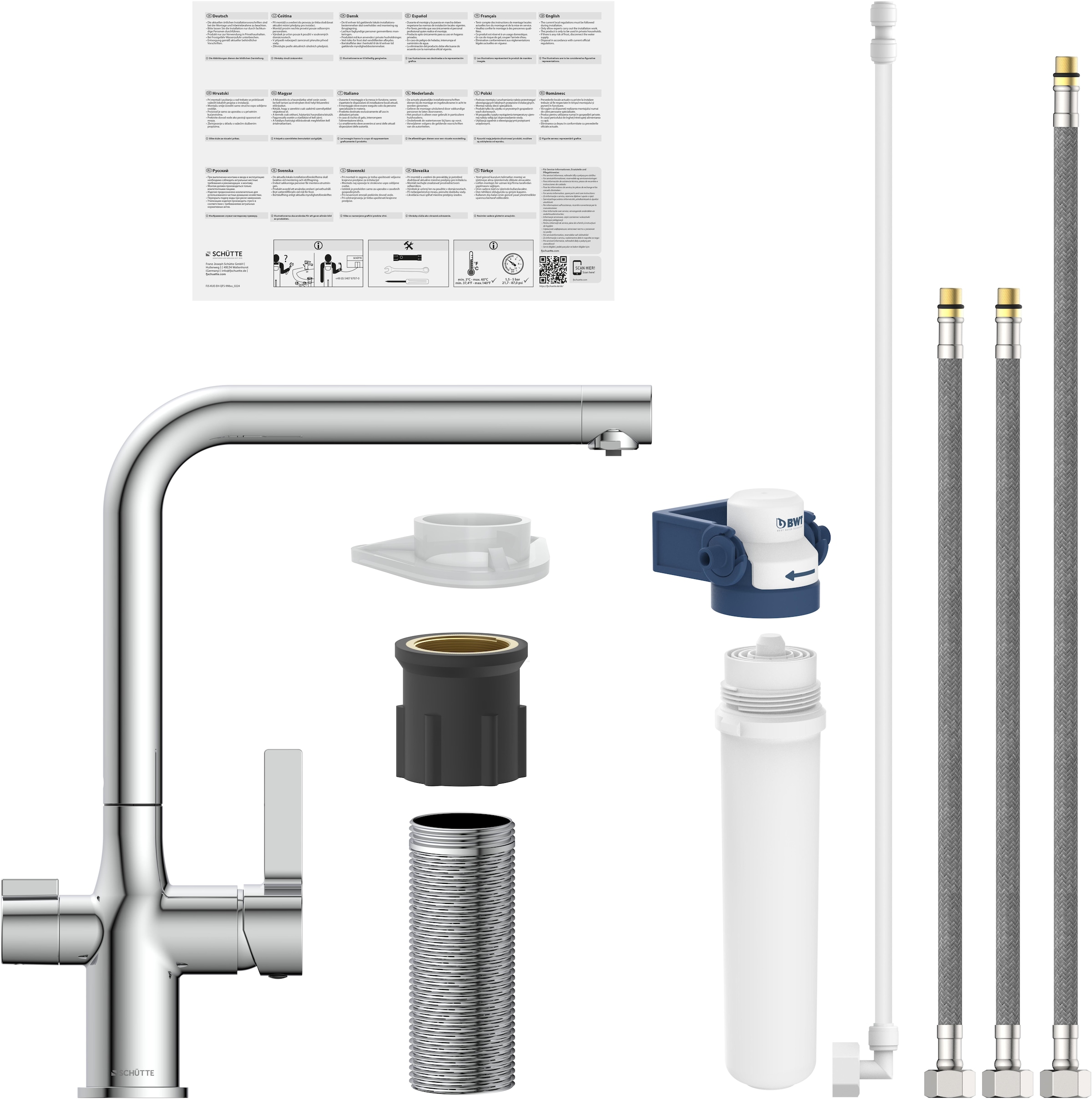 Schütte Robinet d'évier »AQUASTAR PRO« avec système de filtration pour eau potable, fonction Cold-Start pratique