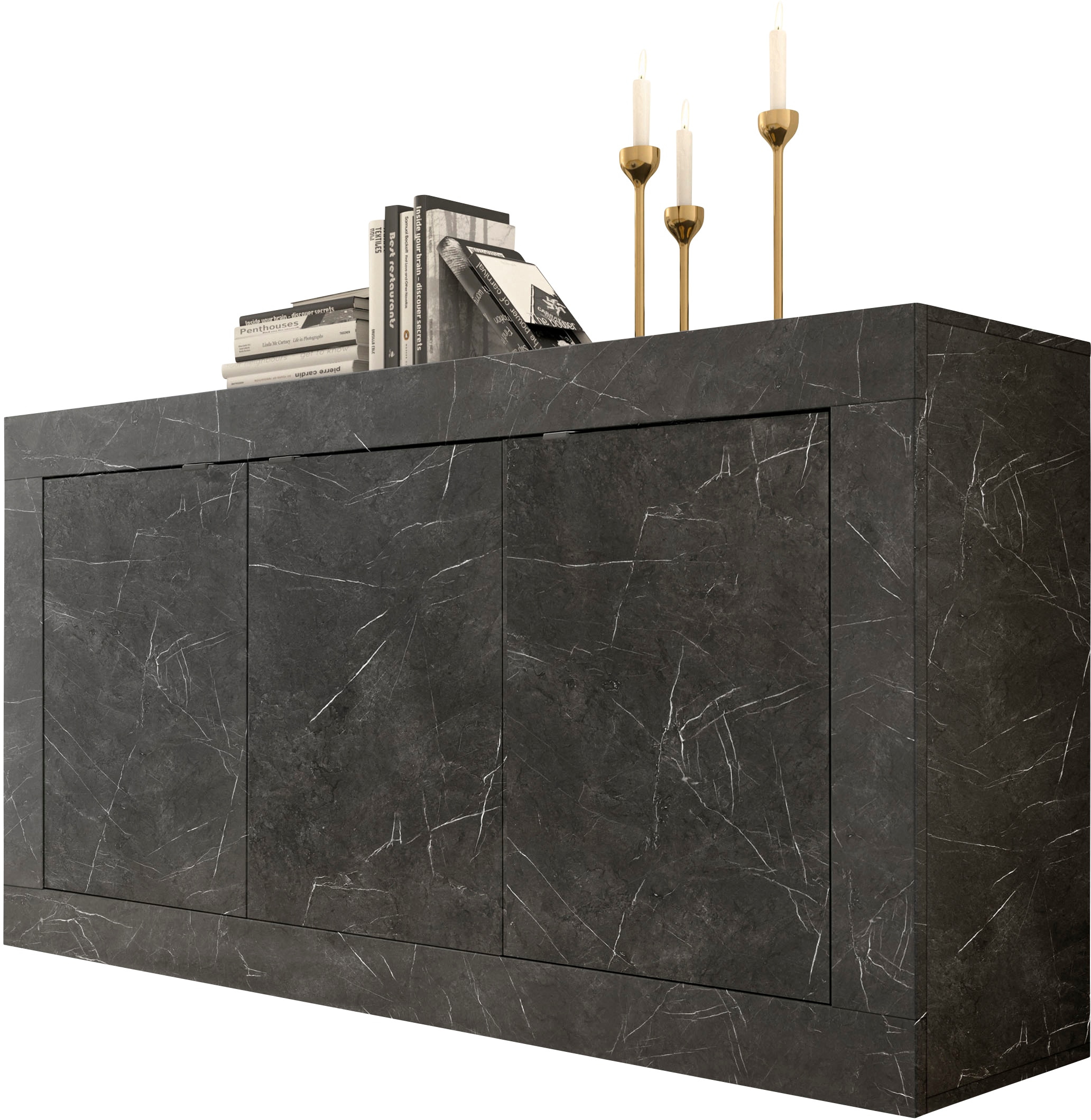 INOSIGN Sideboard »Basic Breite 160 cm, Kommode 3 Türen, Anrichte,«, Metallgriff, moderne Rahmenoptik, viel Stauraum, Farbauswahl