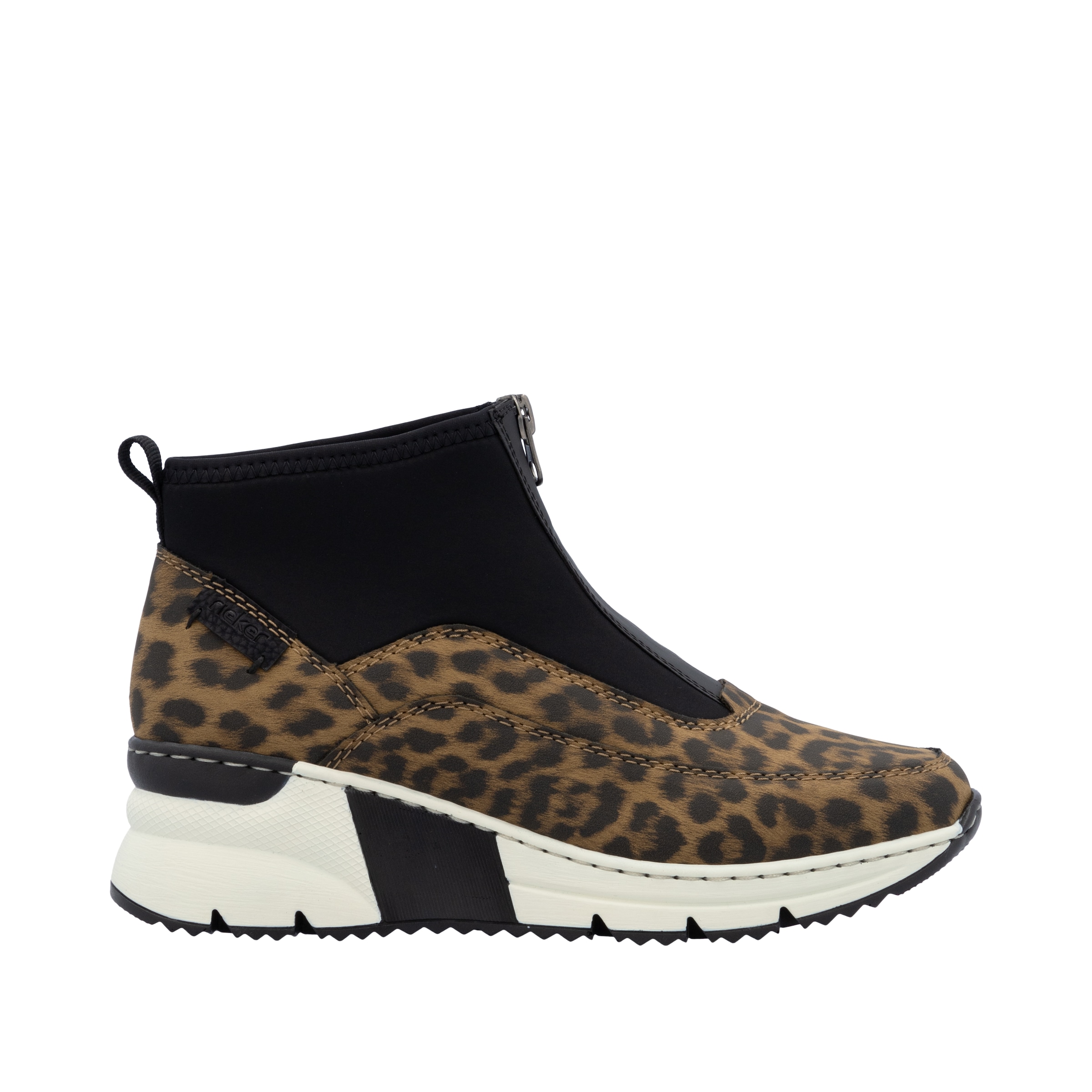 Rieker Schlupfboots  Stiefelette, High Top Sneaker mit Reissverschluss auf der Vorderseite