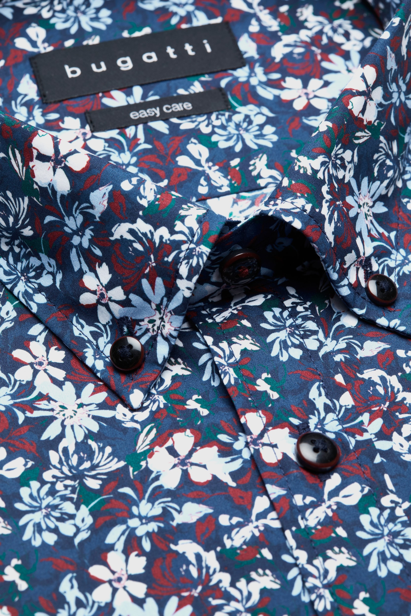 bugatti Langarmhemd aus 100 Prozent Baumwolle