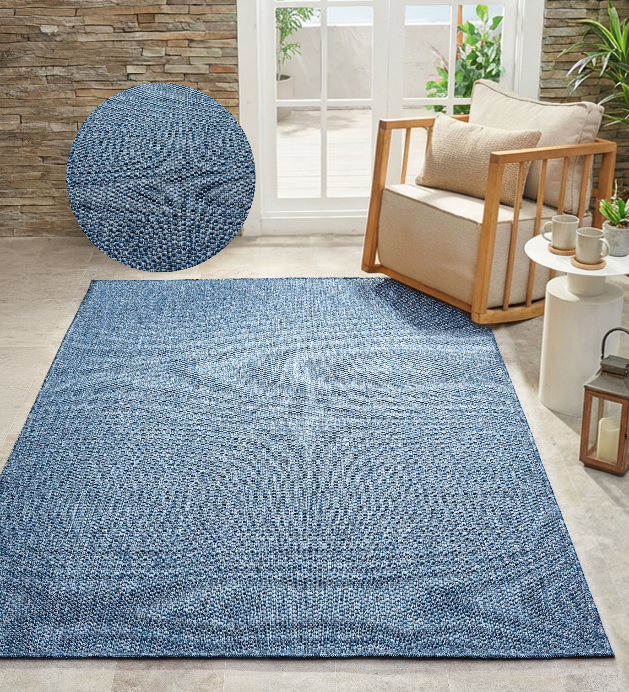 Bruno Banani Teppich »Venezia, auch als Läufer« rechteckig 4 mm Höhe In- und Outdoor geeignet, Sisal-Optik, Wetterfest & UV-beständig