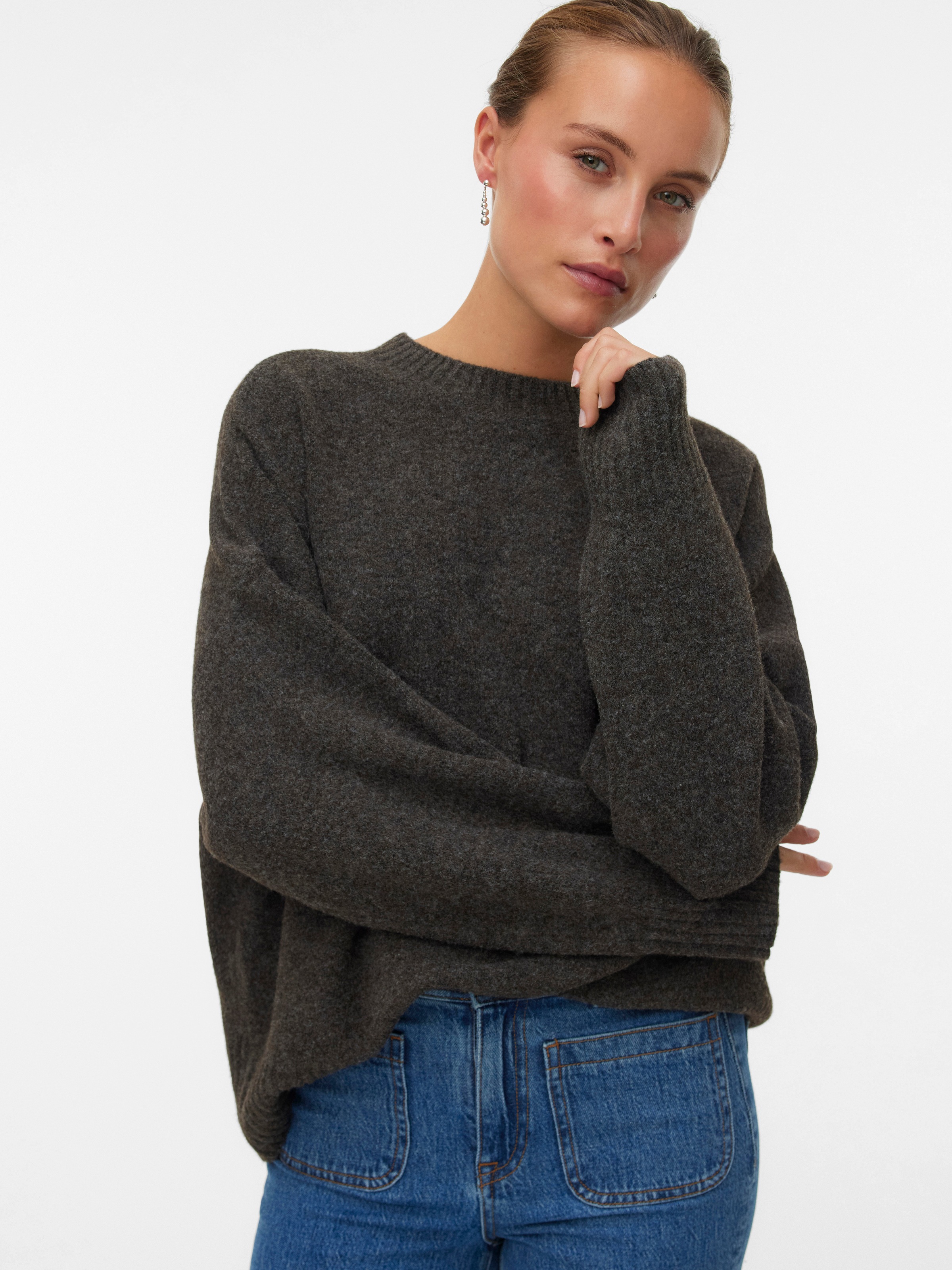 Vero Moda Strickpullover »VMBOOM LS O-NECK PULLOVER GA NOOS«