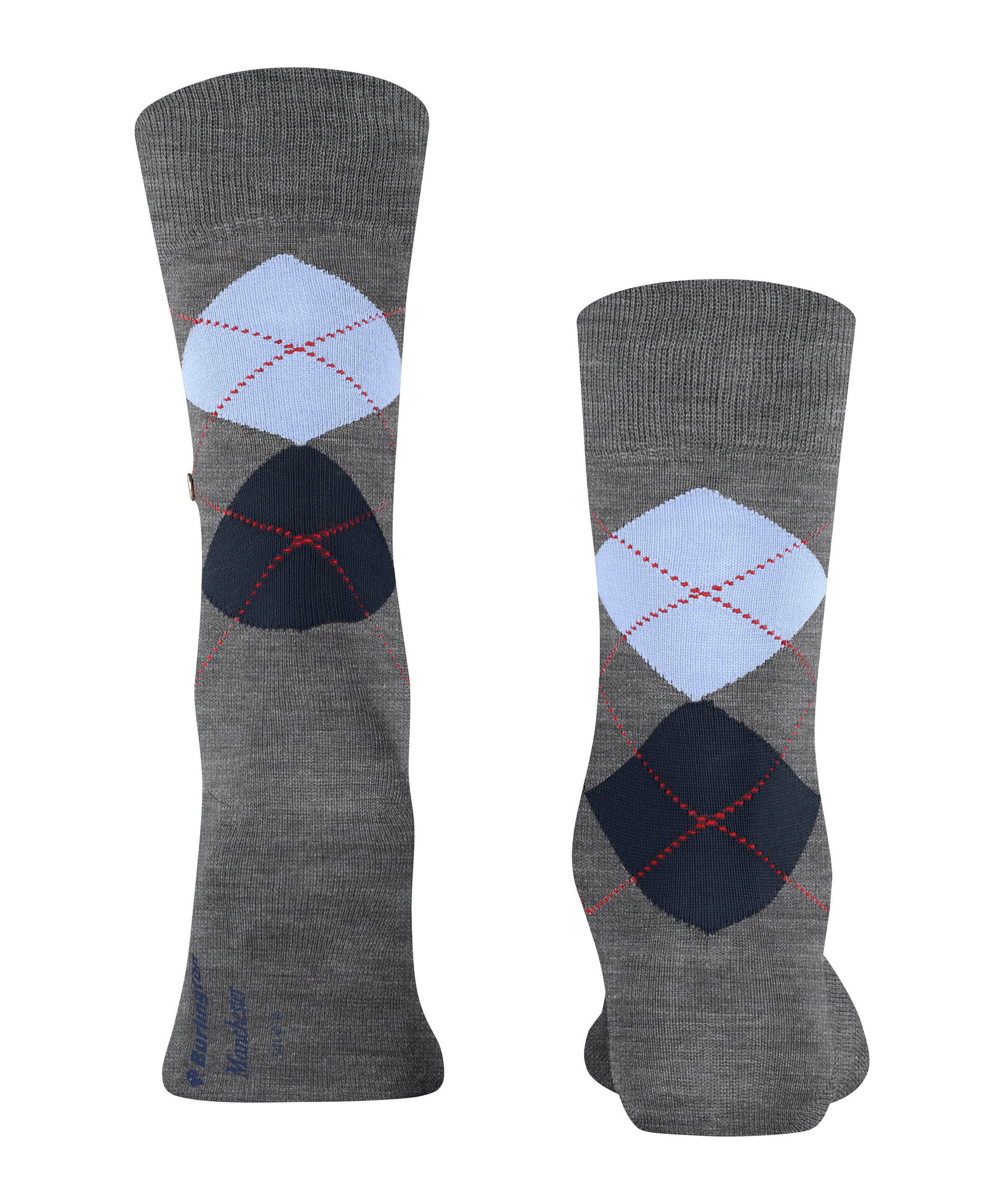 Burlington Socken »Manchester« Einheitsgrösse 40-46, Argyle-Muster, Burlington-Clip