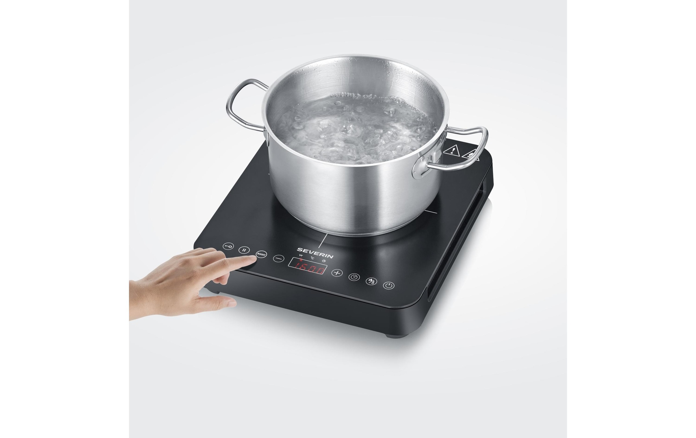 Severin Plaque de cuisson à induction simple »KP1025« Induktions-Einzelkochplatte mit Glaskeramik-Oberfläche