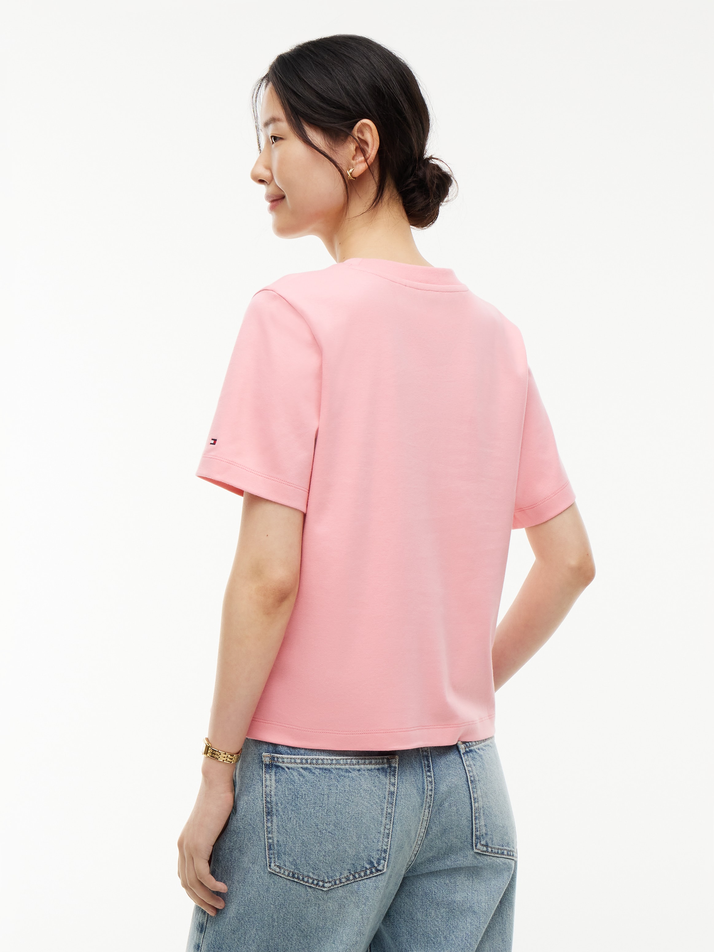 Tommy Hilfiger T-shirt »STUDIO TOMMY REG C-NK S/S TSHIRT« coton, coupe régulière