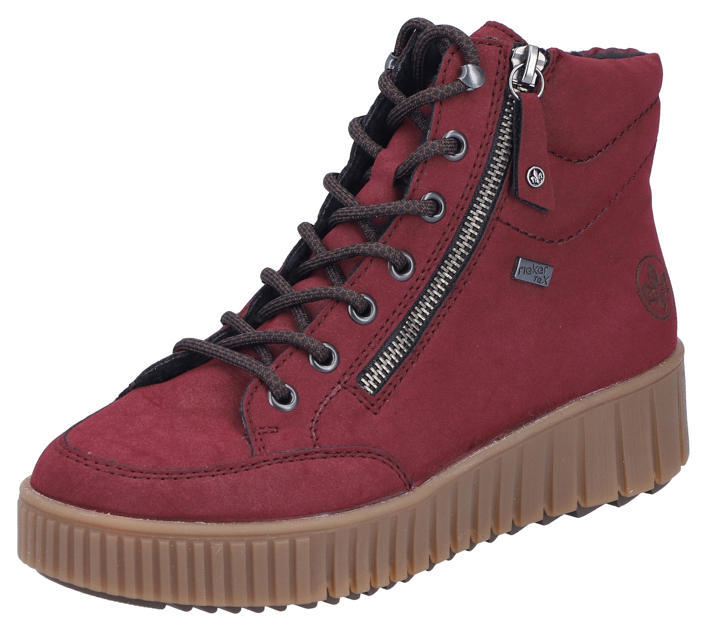 Image of Rieker Winterboots Plateaustiefelette, Schnürboots mit Warmfutter und TEX-Ausstattung