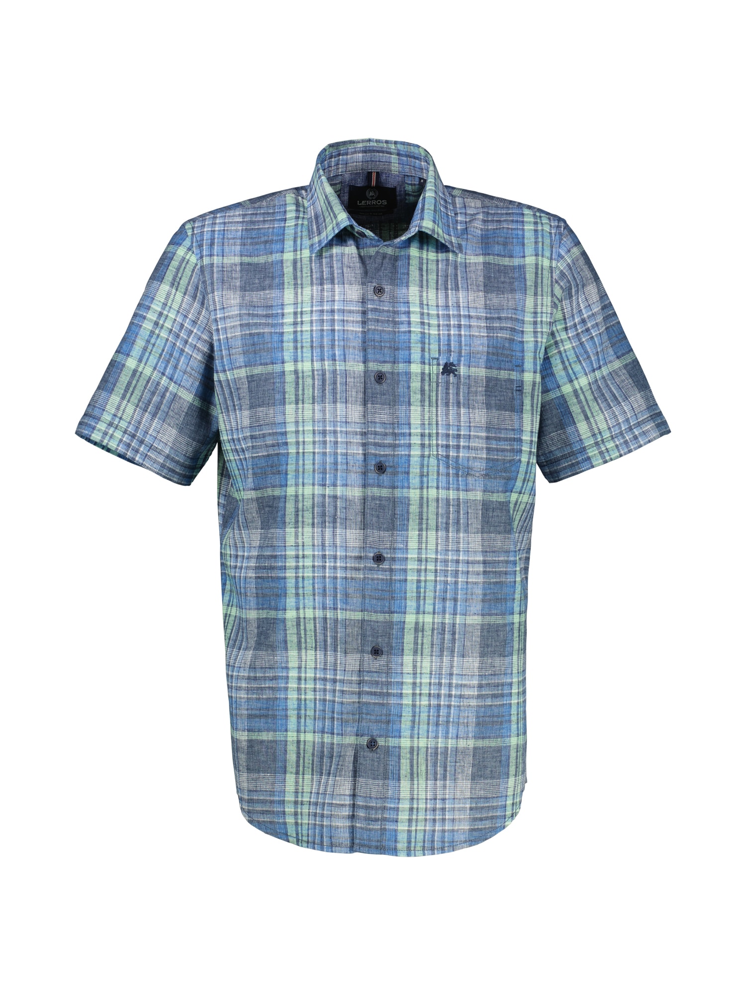 LERROS Chemise à manches courtes »Kariertes Herrenhemd in Grossen Grössen«