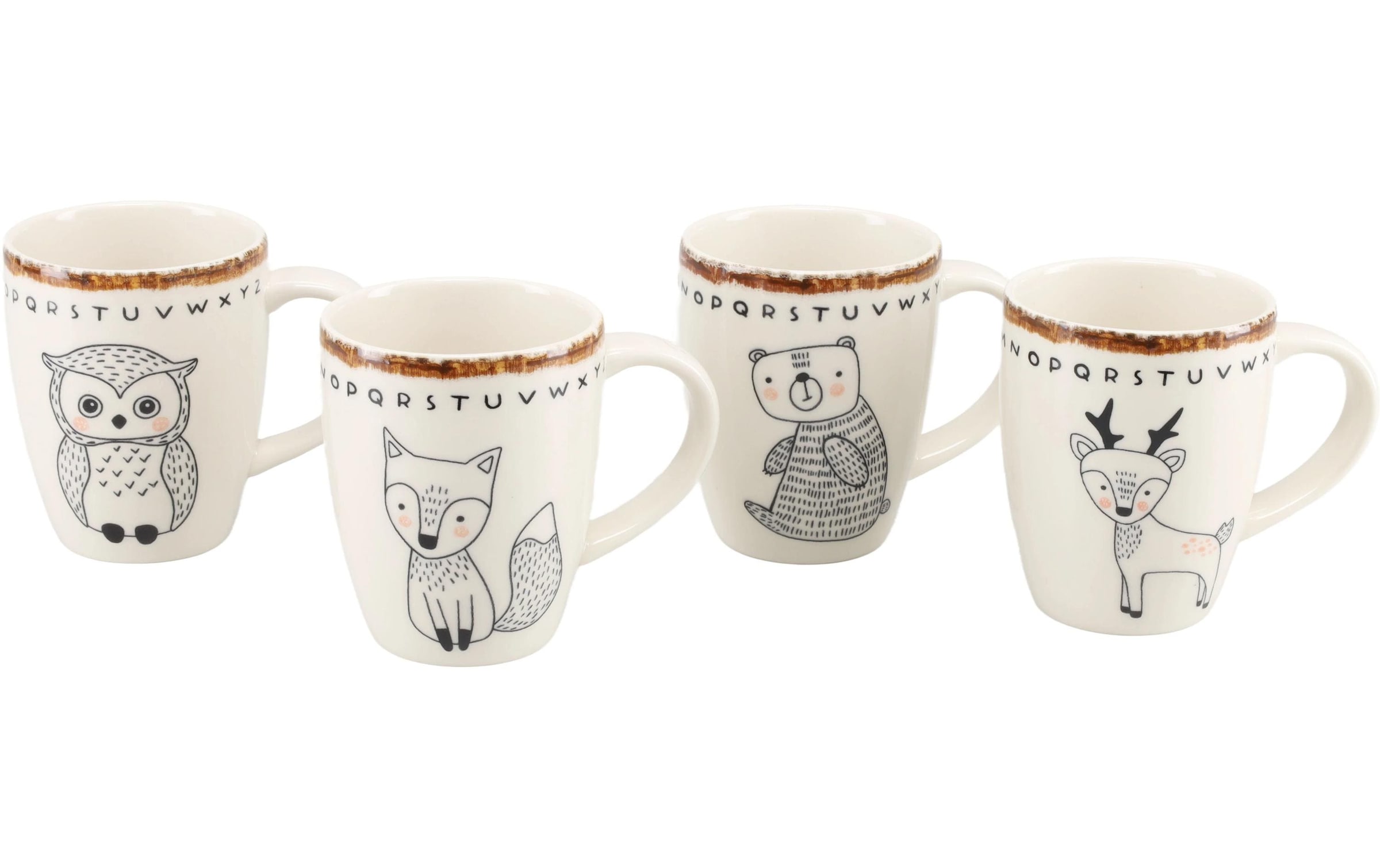 Image of CreaTable Kinderbecher "Freunde des Waldes Becher Steinzeug Bunt 4-tlg"