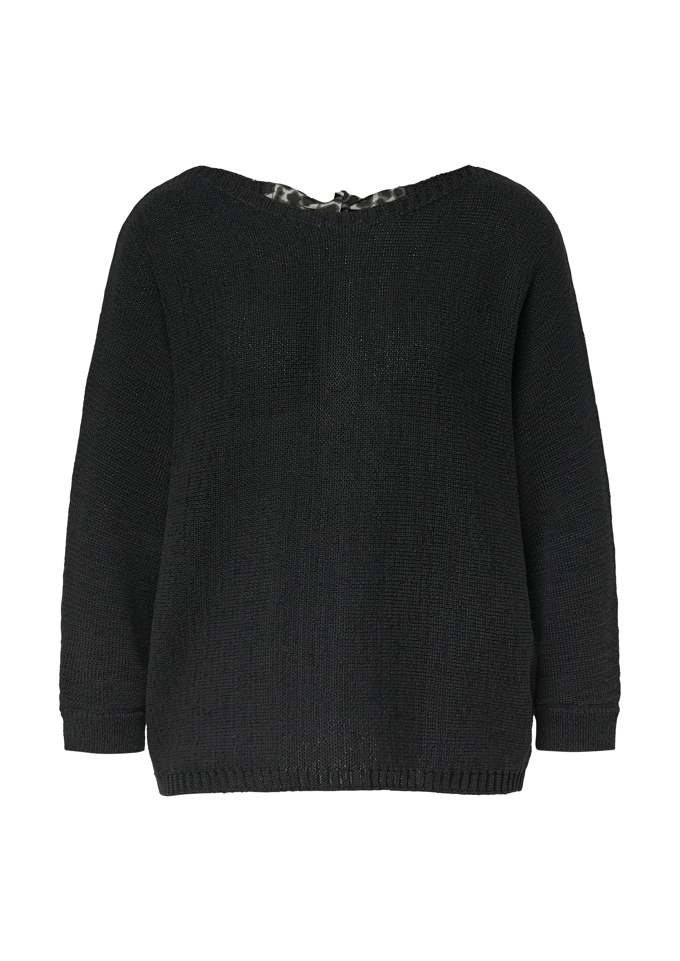 Comma Strickpullover, mit Leo-Schleifendetail