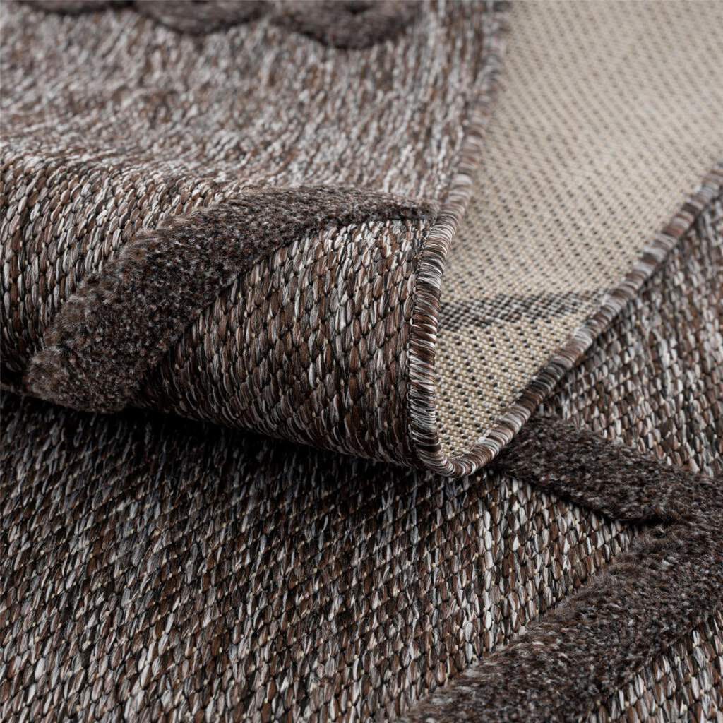 Carpet City Teppich »In-& Outdoorteppich Santorini 58578, 3D-Effekt, Raute-Optik« rechteckig 5 mm Höhe Wetterfest & UV-beständig für Terrasse, Balkon, Küche, Flur