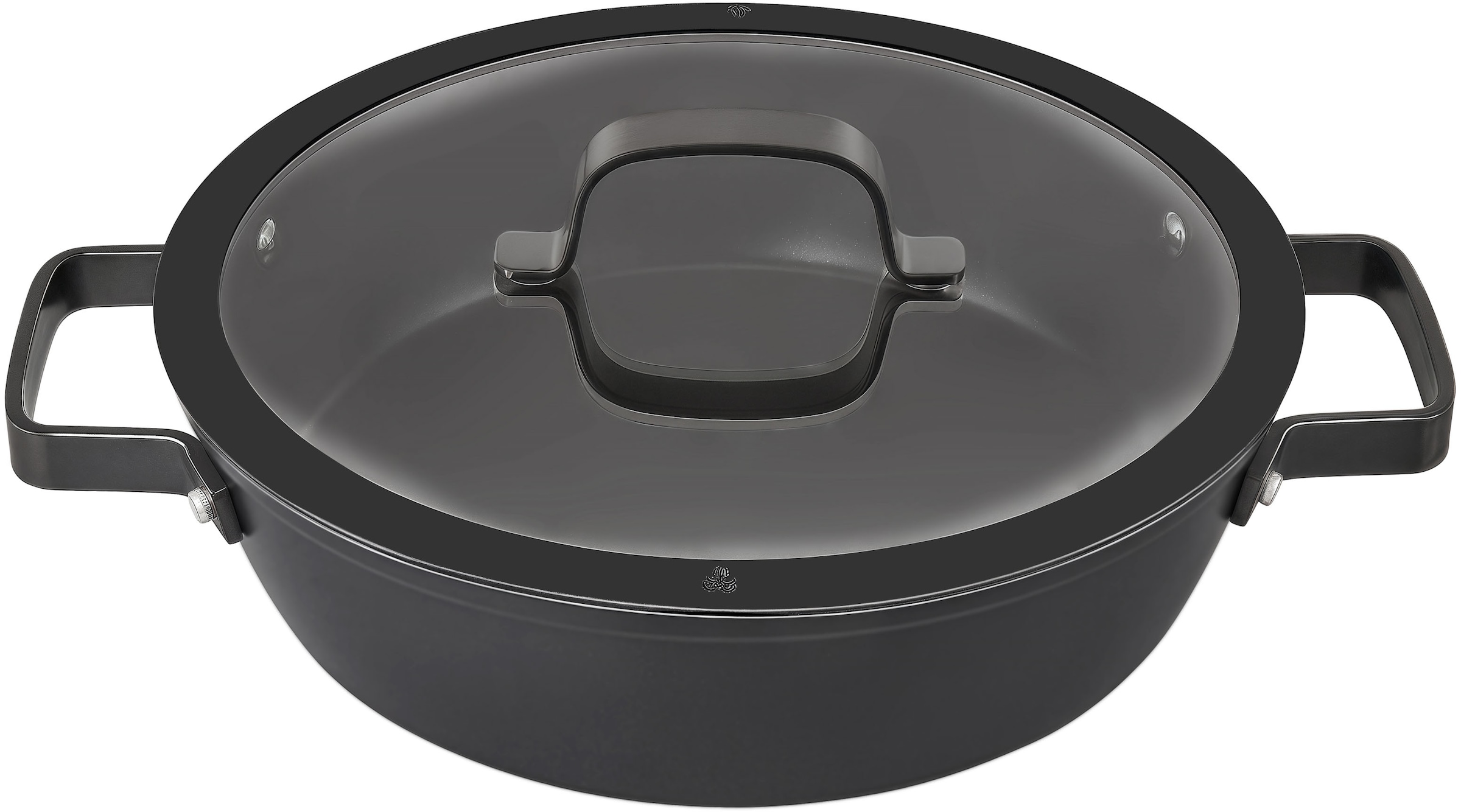 Hanseatic Pfannen-Set »ALU PRO«, Aluminium, (Set, 3 tlg., 1x Pfanne 24 cm, 1x Servierpfanne 28 cm mit Deckel), Profi Pfannen mit Antihaftbeschichtung, für alle Herdarten, Induktion